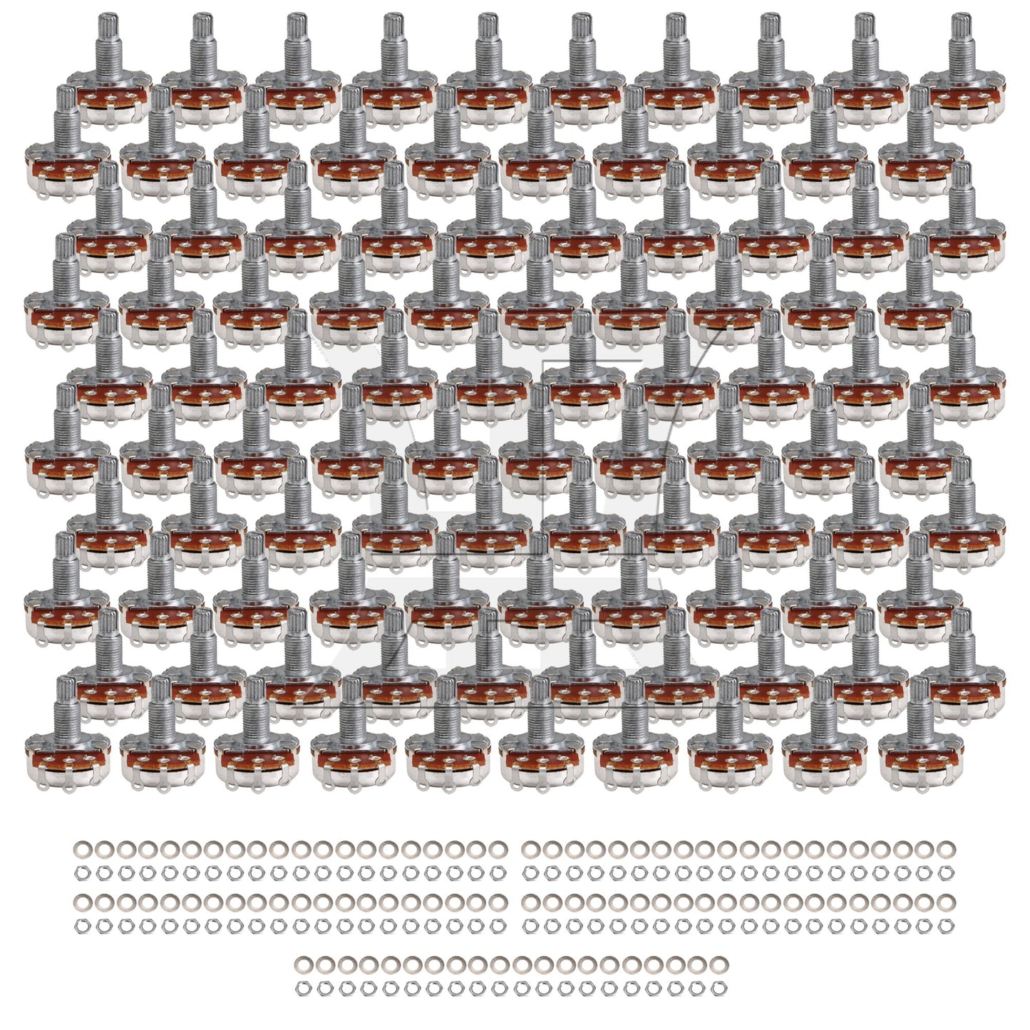 5x Guitar Potentiometer A500k 24mm Base Dia/18mm Shaft