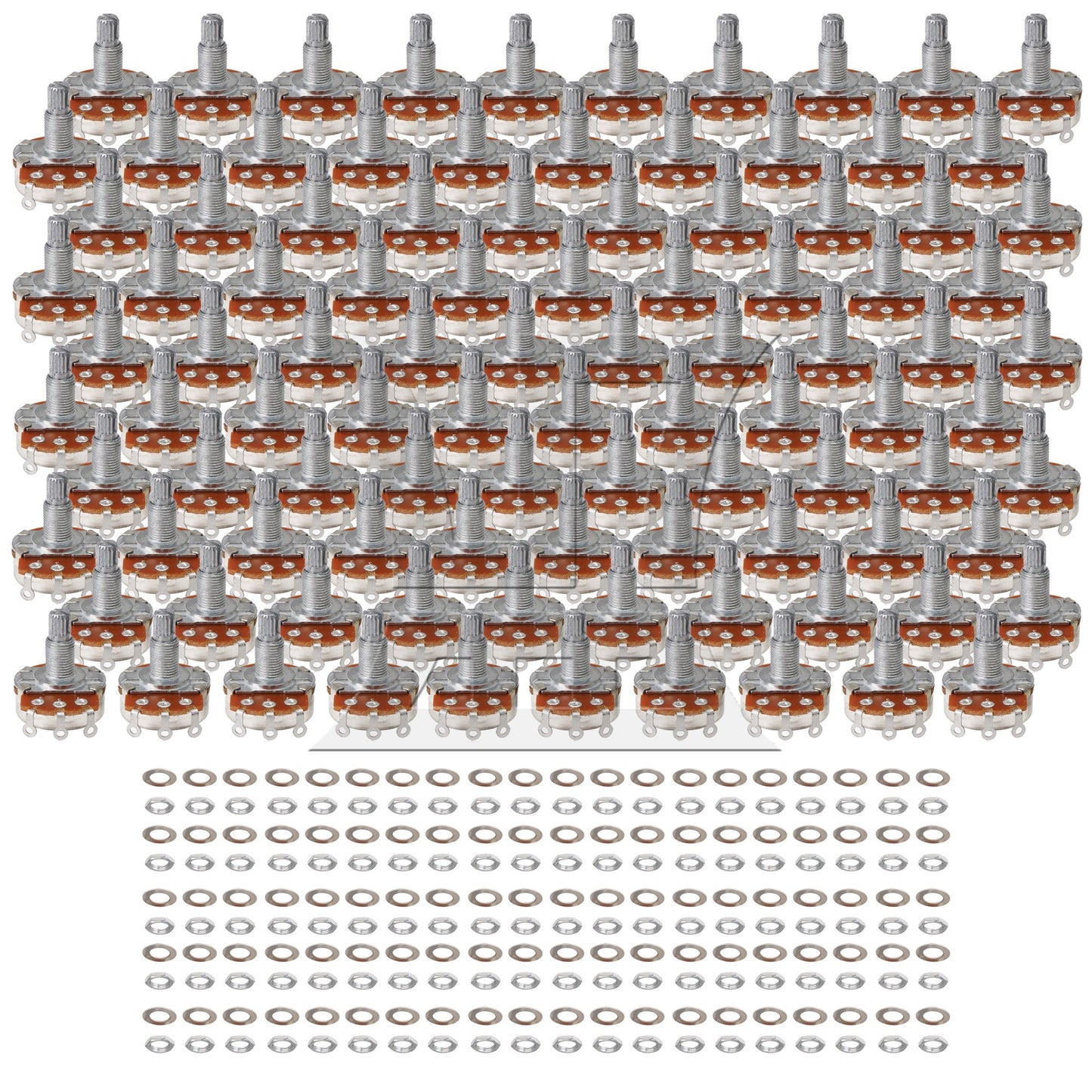 5x Guitar Potentiometer A500k 24mm Base Dia/18mm Shaft