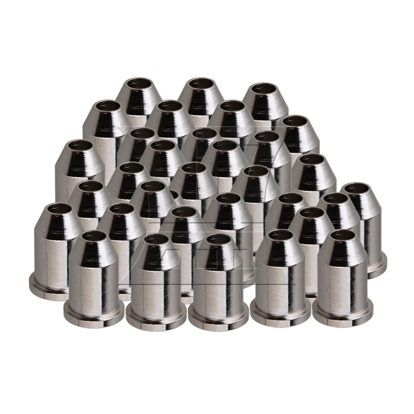 6 Pieces Chrome Through Body String Mounting Ferrules Set