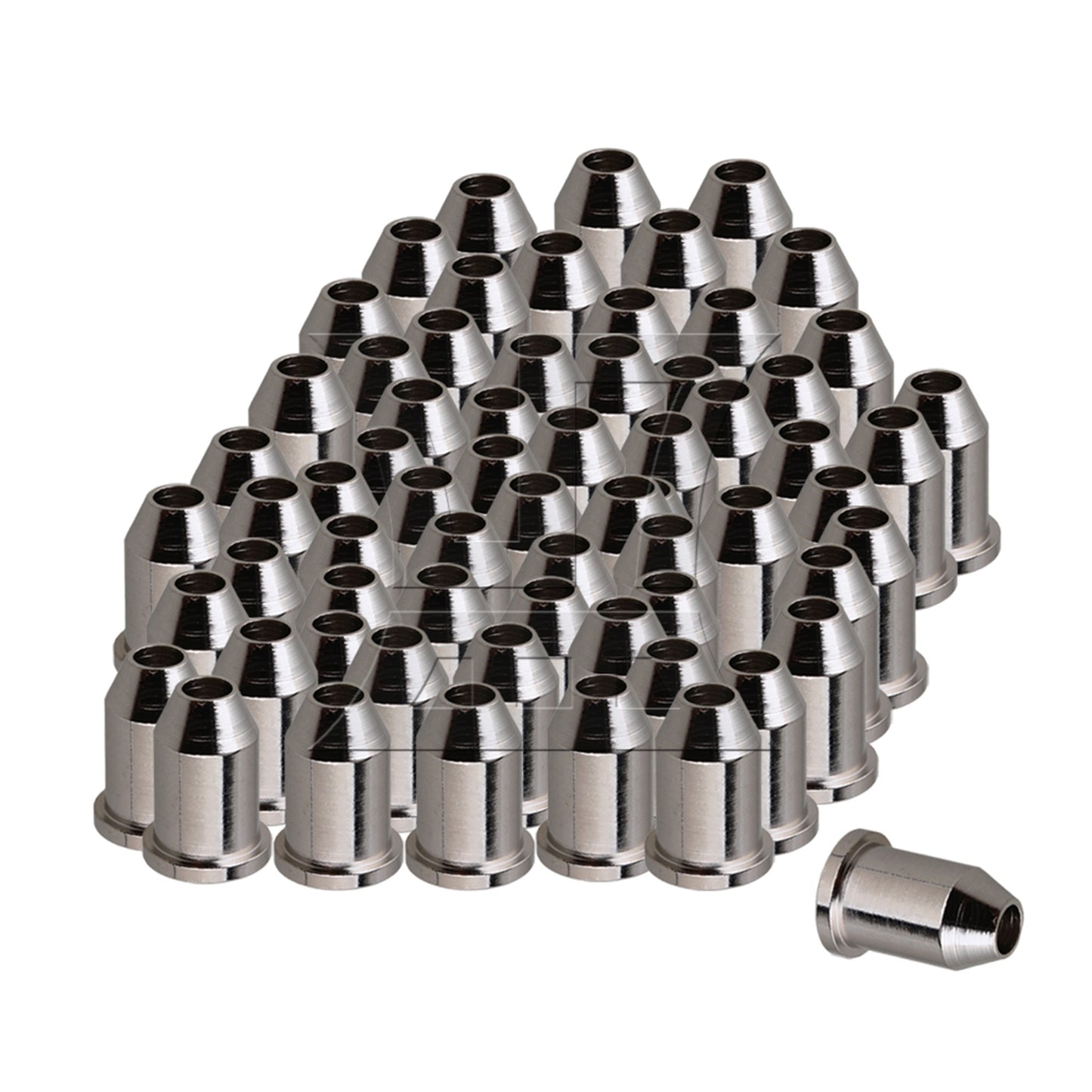 6 Pieces Chrome Through Body String Mounting Ferrules Set