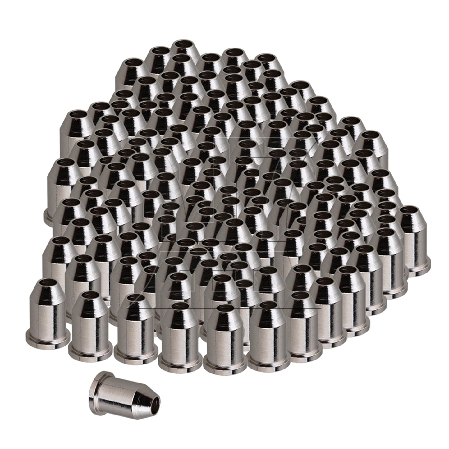 6 Pieces Chrome Through Body String Mounting Ferrules Set