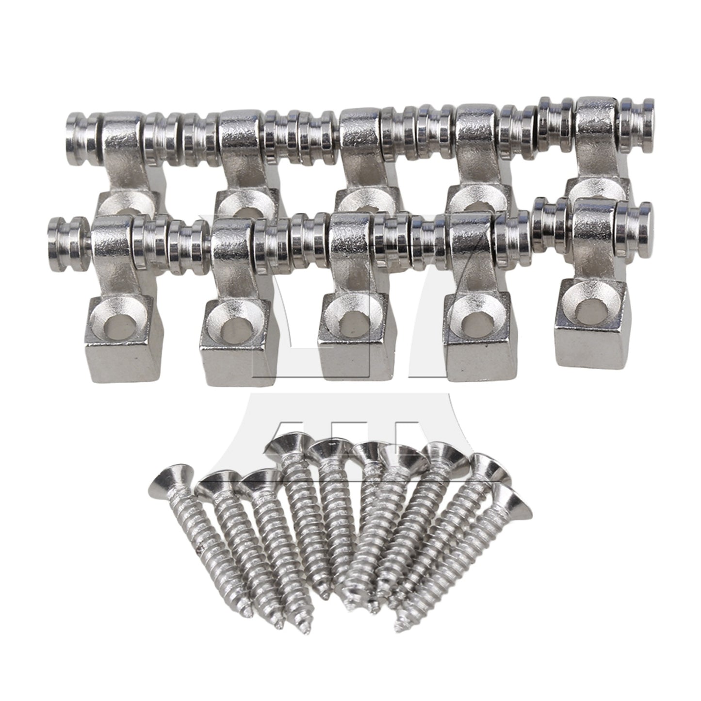 2 Pieces Silver Electric Guitar String Trees Retainers with Screwdriver Set