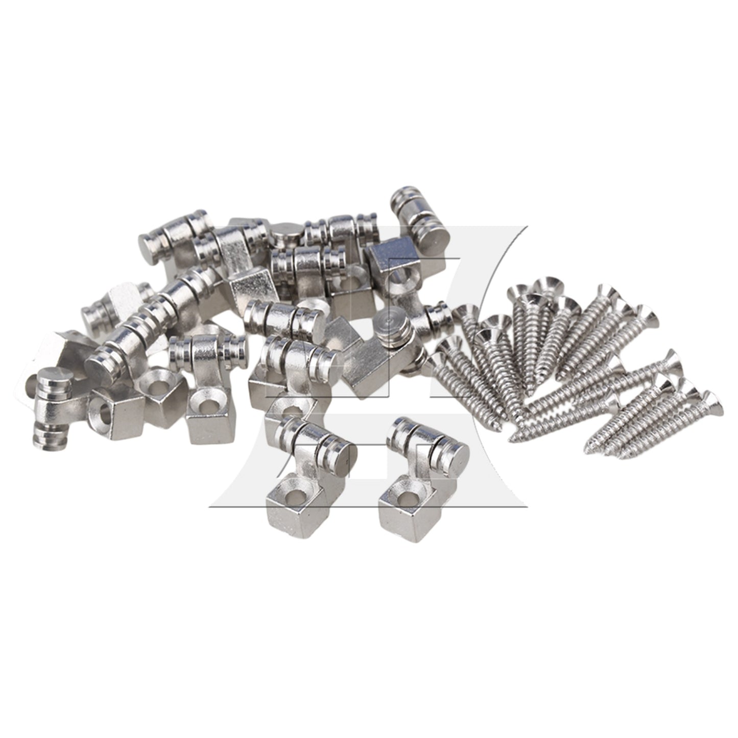 2 Pieces Silver Electric Guitar String Trees Retainers with Screwdriver Set
