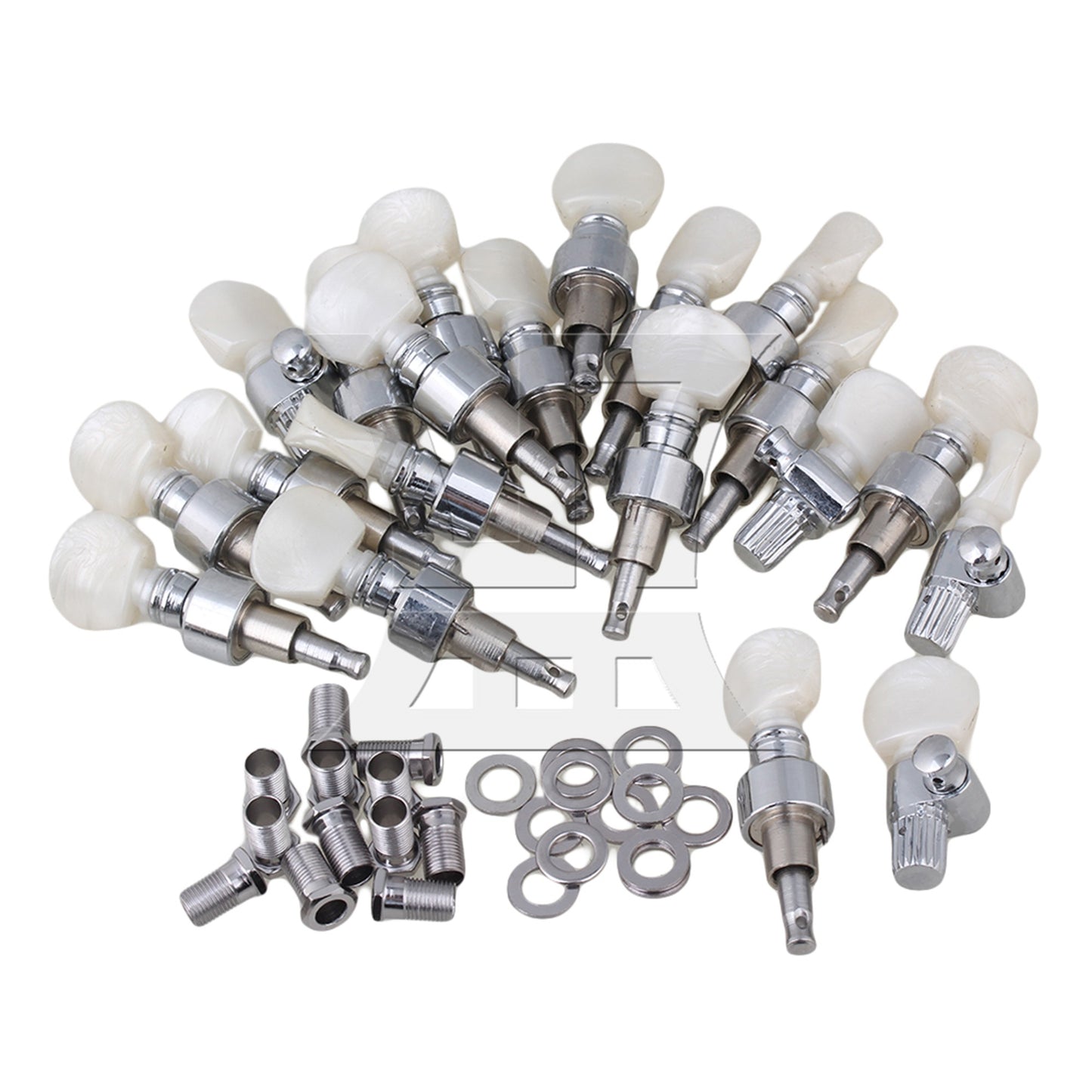 Gear Ratio 4:1 Chrome 5 String bjanjo geared machine head 5piece W/ Pearled