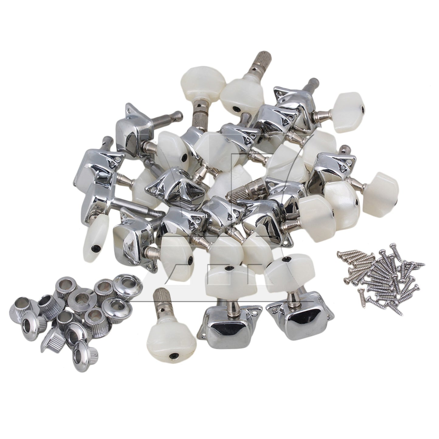 5pcs Semiclosed Banjo Machine Head Tuning Tuner Peg w/ Bushing Guitar Parts