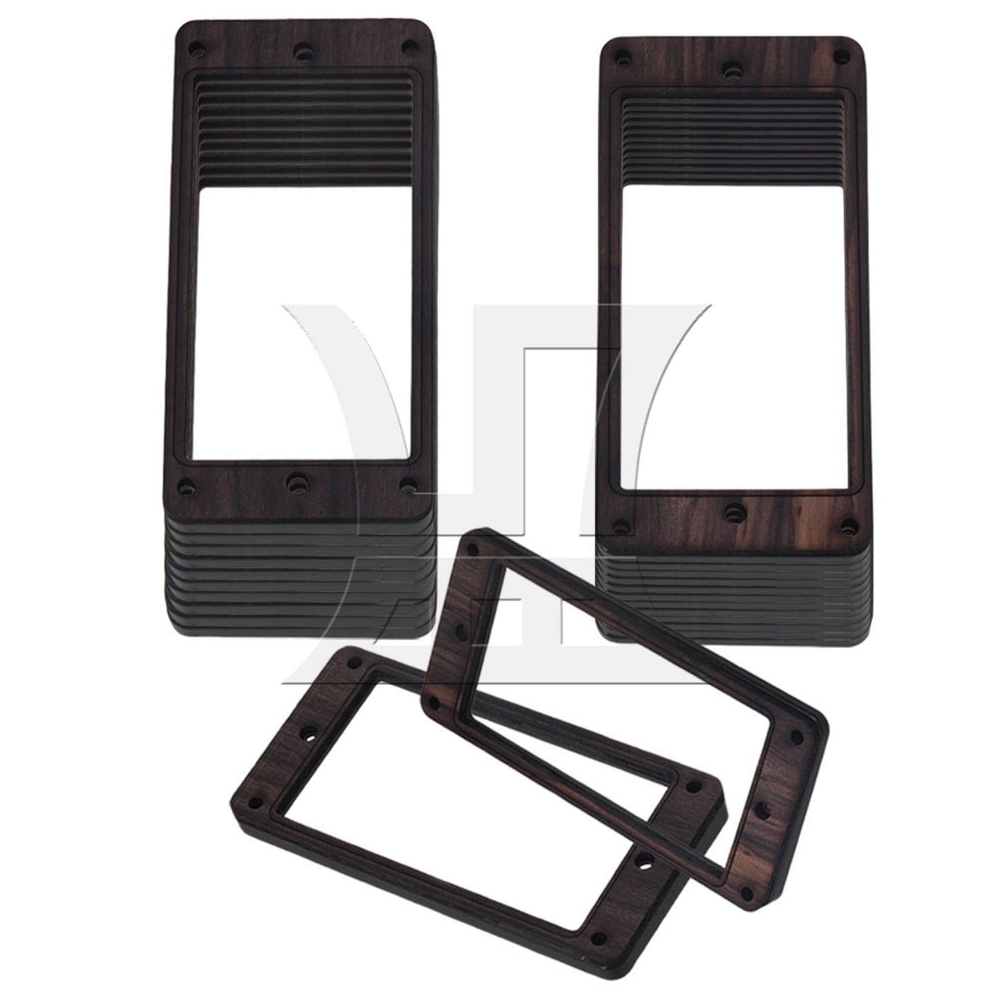 2pcs 92mm Rosewood Humbucker Pickup Mounting Ring Set Light Guitar Parts