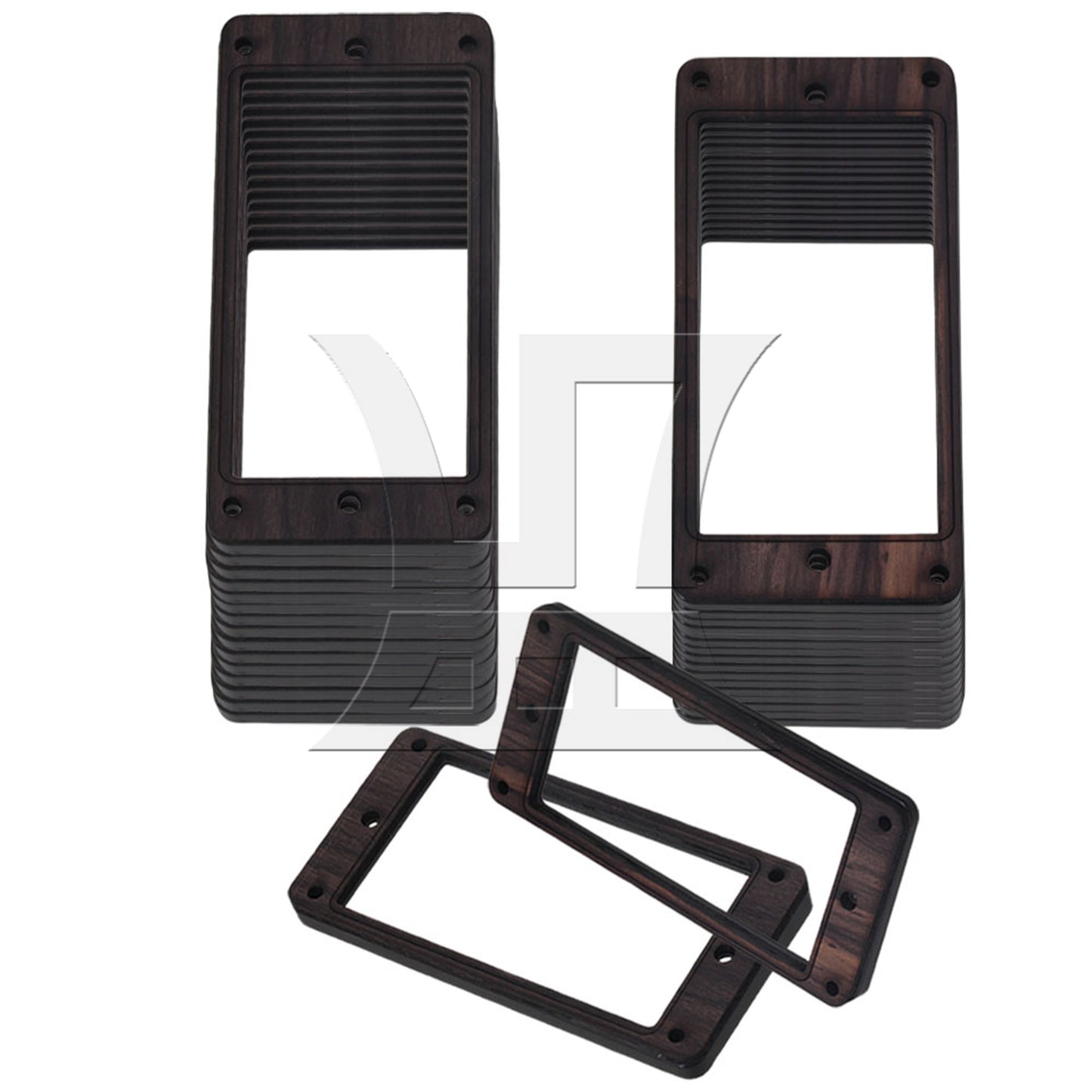2pcs 92mm Rosewood Humbucker Pickup Mounting Ring Set Light Guitar Parts
