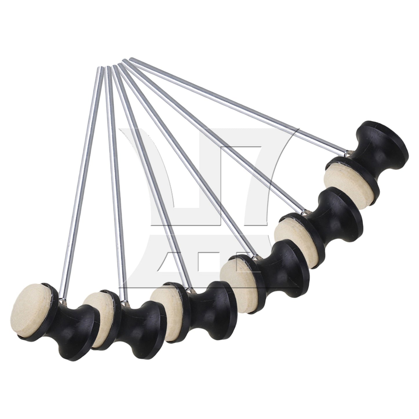 Round Shape Stainless Steel Shaft 7.48 x 1.97inch White Felt Bass Drum Beater
