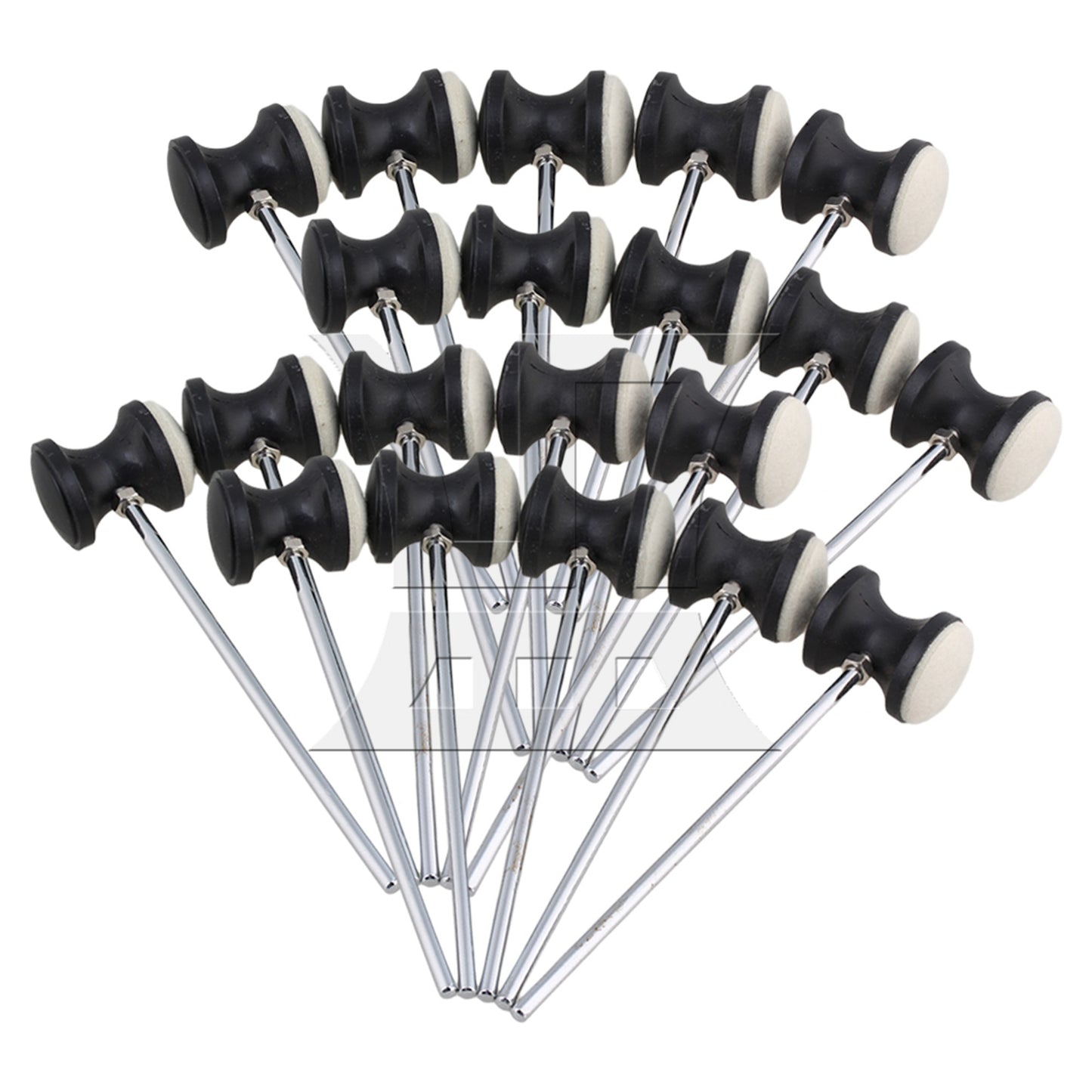 Round Shape Stainless Steel Shaft 7.48 x 1.97inch White Felt Bass Drum Beater