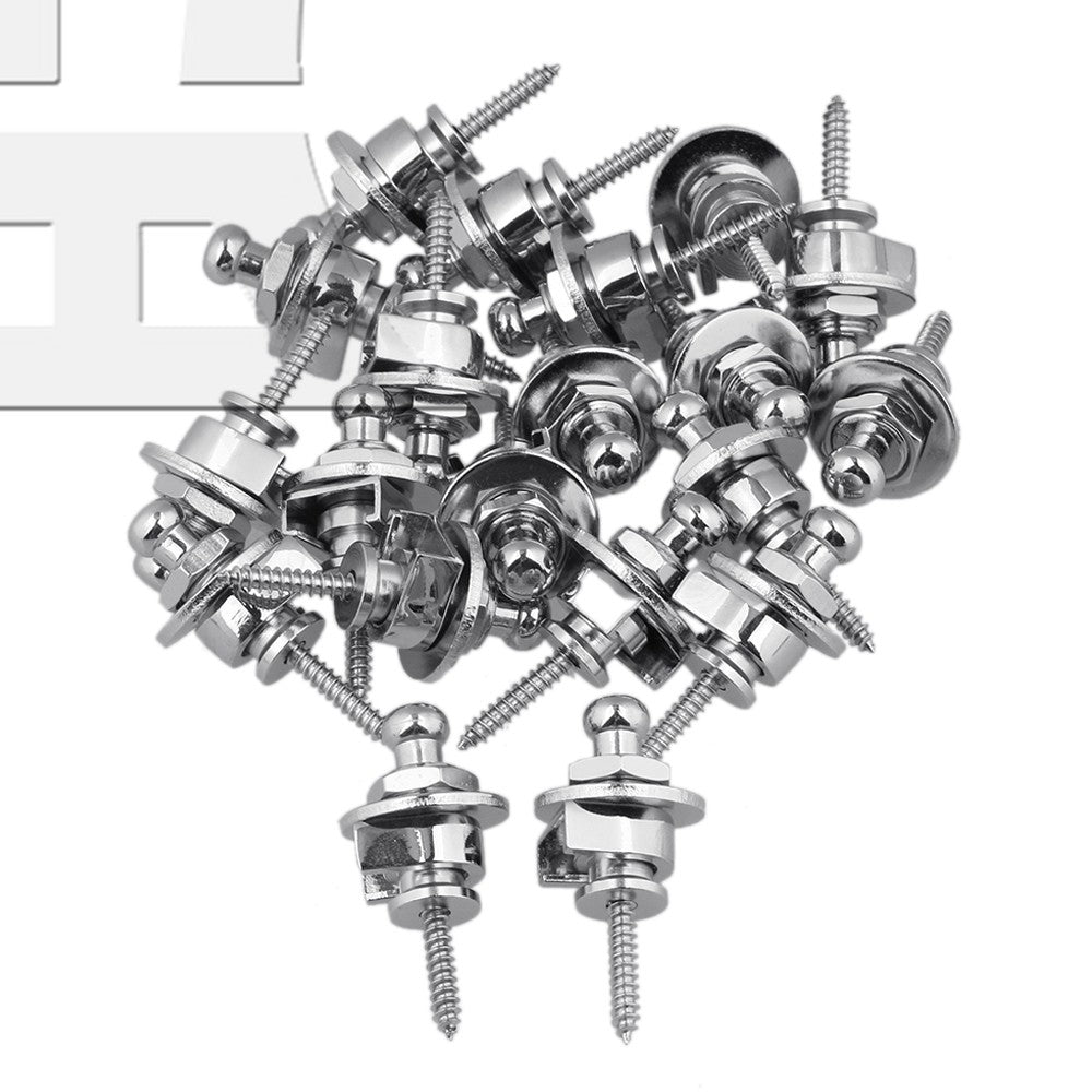 4xChrome Skidproof StrapLock Pins For Body Custom Guitar Quick Release