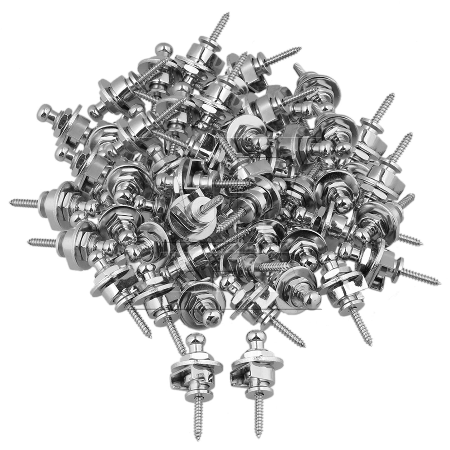 4xChrome Skidproof StrapLock Pins For Body Custom Guitar Quick Release