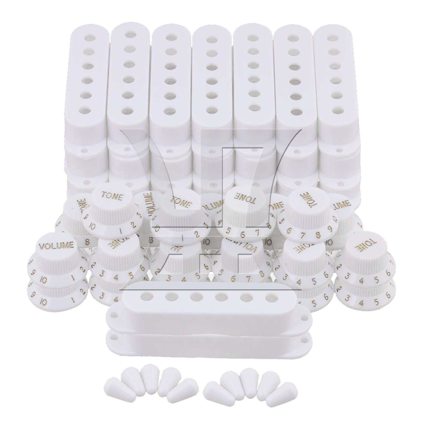 Cream Guitar Parts Set Switch tip Single coil Pickup Cover 1 volume 2 Tone Knobs