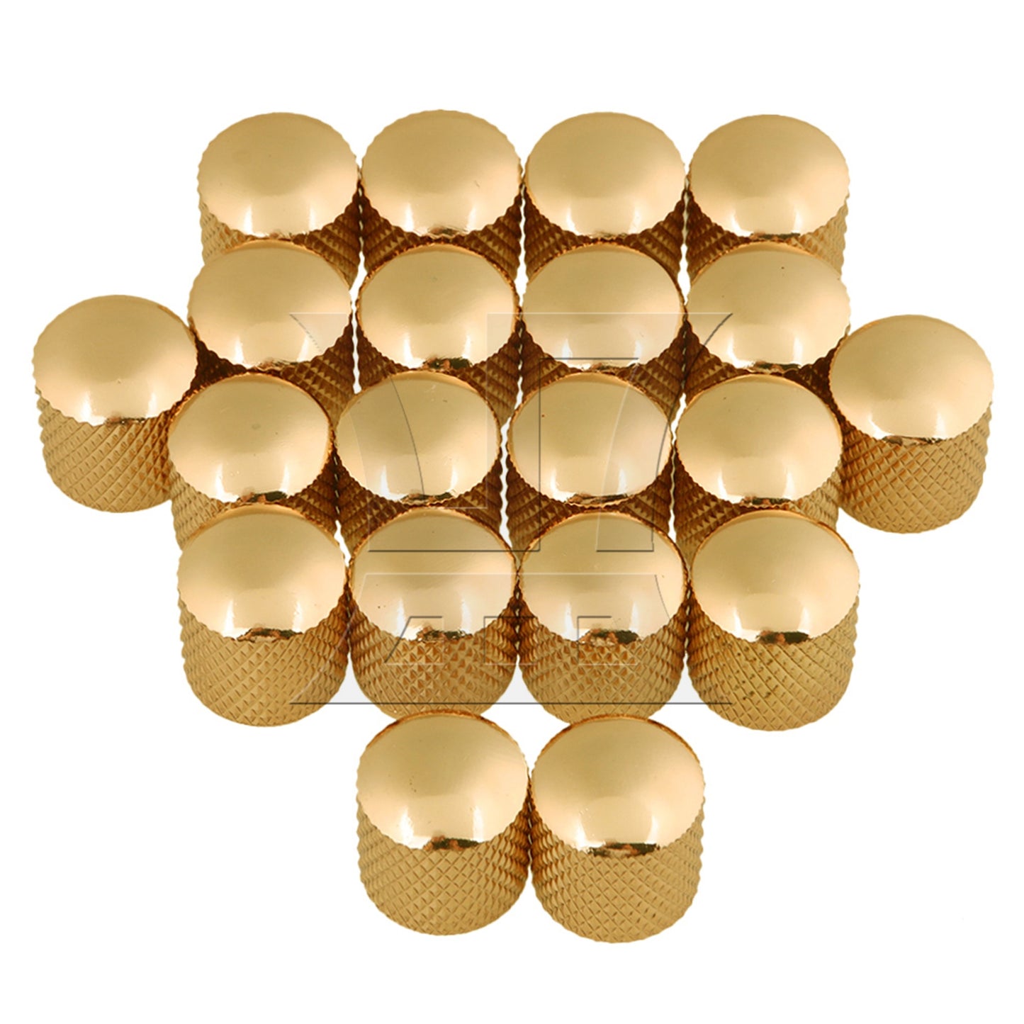 4pcs Black Plated Metal Electric Guitar Bass Dome Tone Knobs