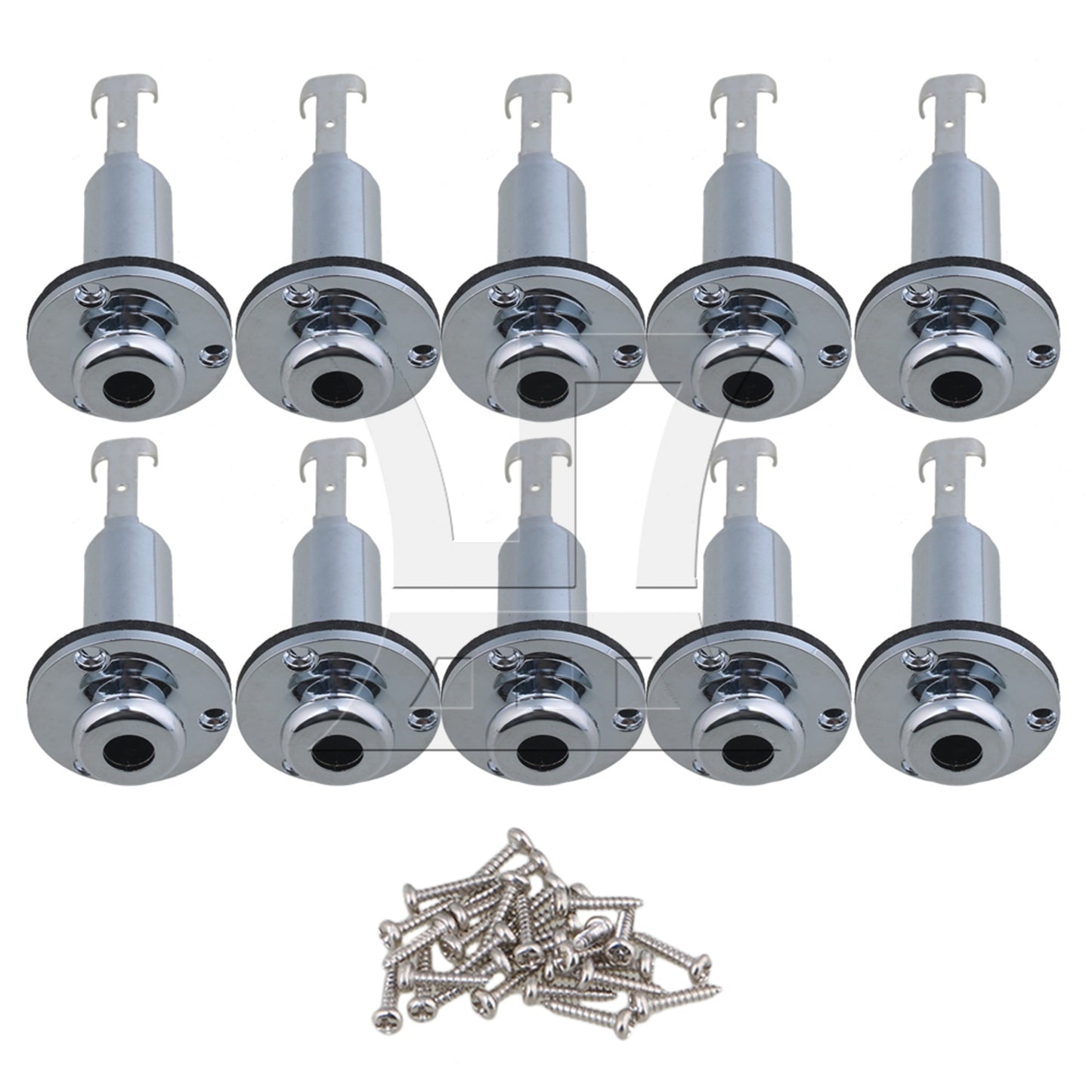 Chrome 1/4" plugs endpin stereo output jack For Guitar bass