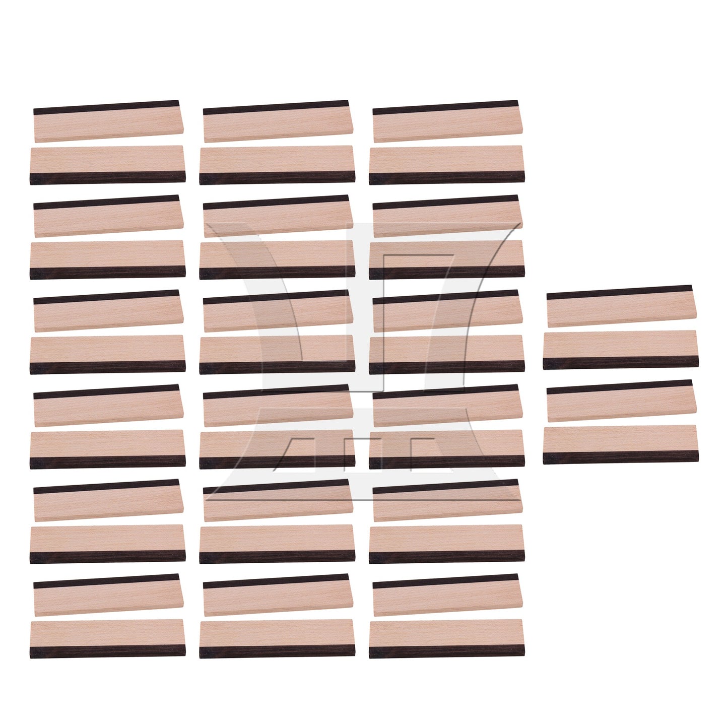 2 x Maple Wood and Ebony Spider Bridge Blank Saddle for Dobro Guitar BQLZR