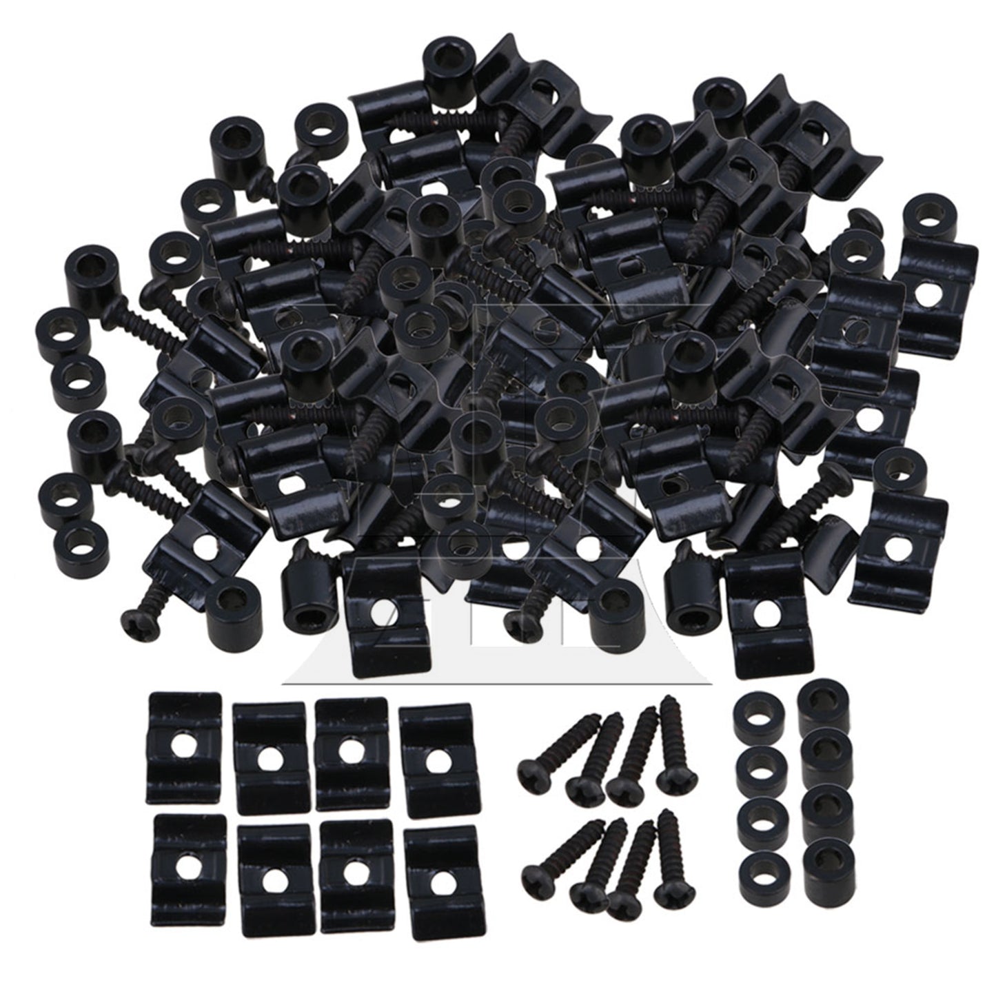 20x BQLZR Guitar Replacement Spacer & Screw Chrome Finish String Tree Retainer