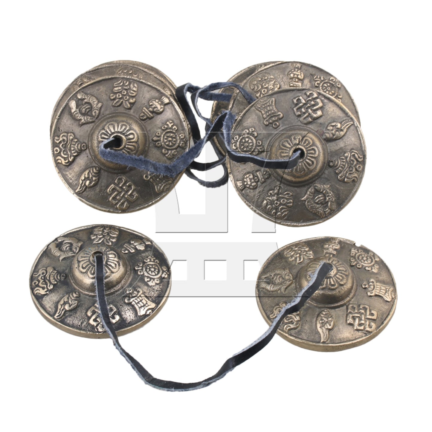 Tibetan Tingsha Cymbals Bell the Eight Auspicious Symbols Pattern