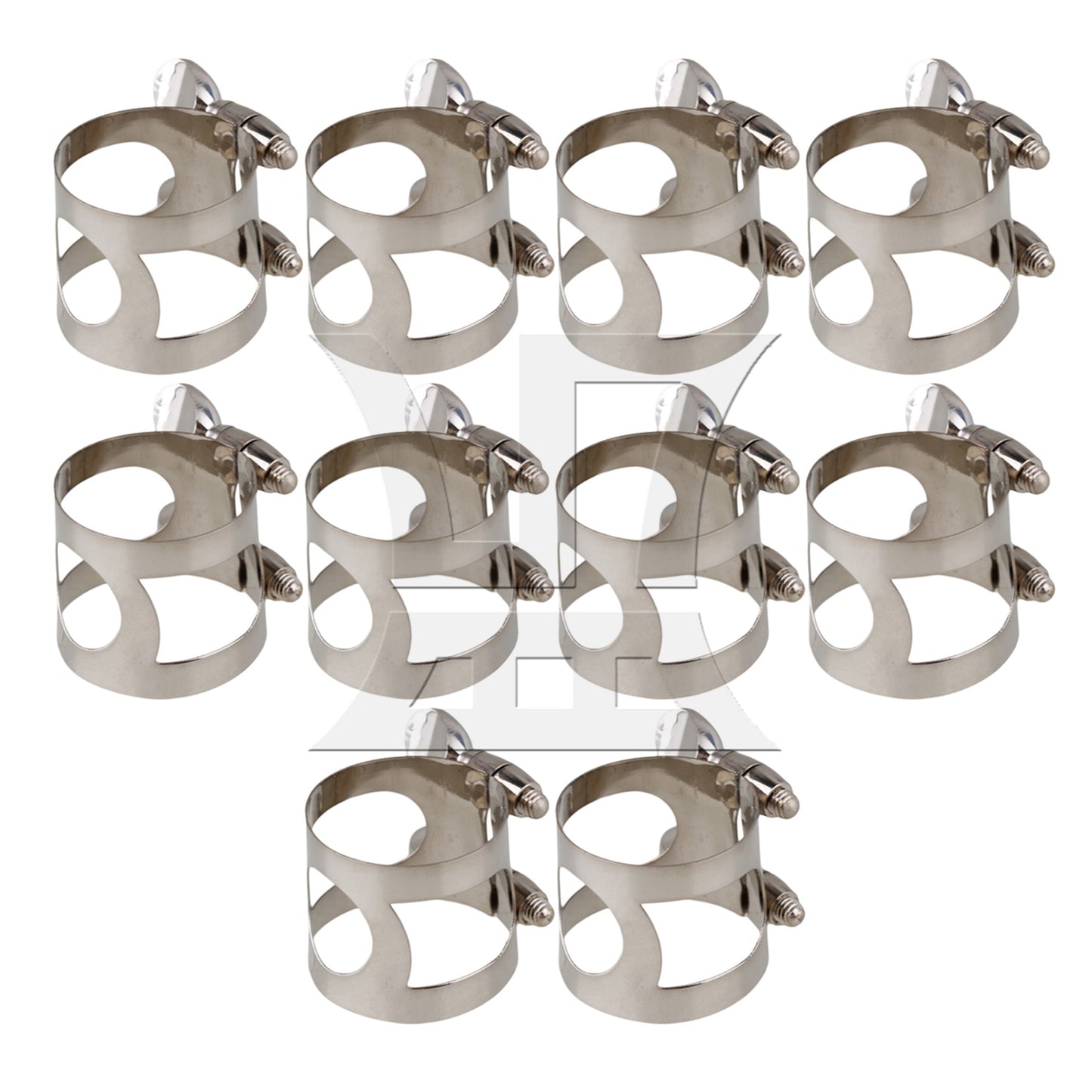 Nickel Plated Clarinet Double Screws Adjust Mouthpiece Ligature
