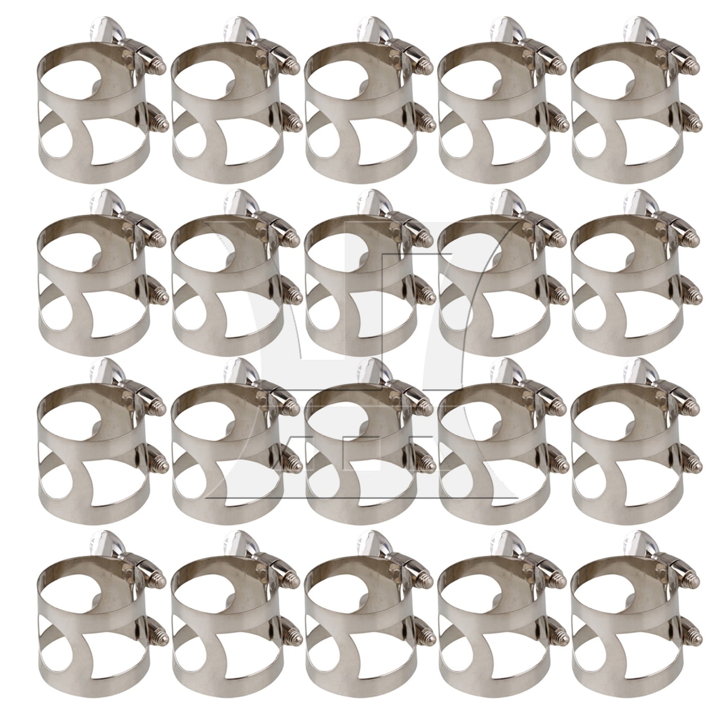 Nickel Plated Clarinet Double Screws Adjust Mouthpiece Ligature