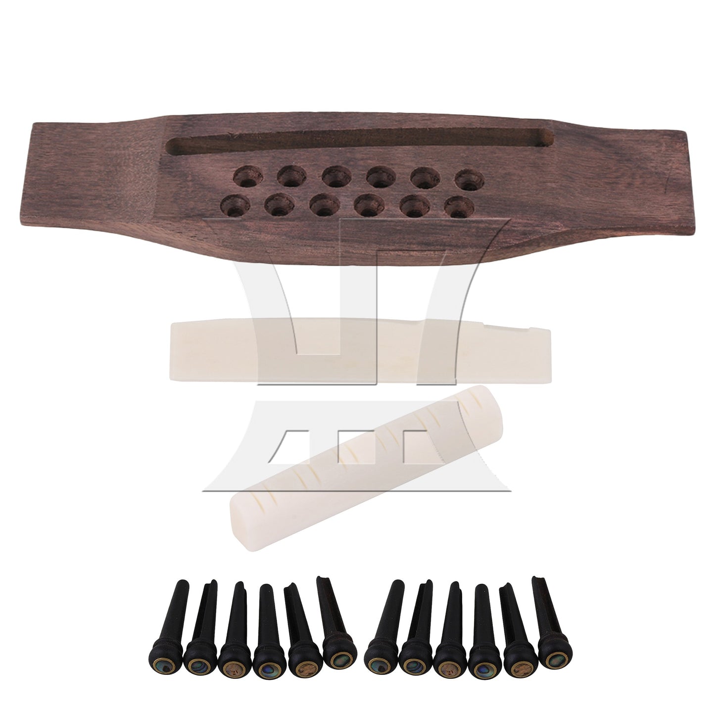 Rosewood Guitar Bridge for 12 String Folk Acoustic Guitar BQLZR 160mm x 43mm