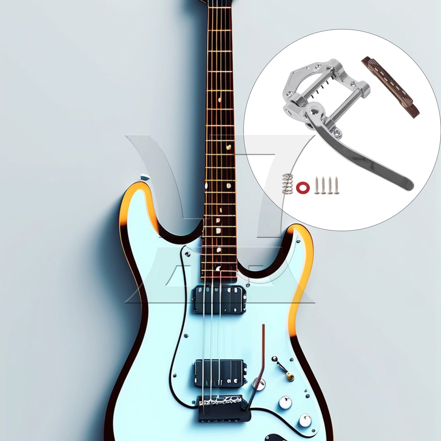 Silver Guitar Vibrato Tremolo Bridge Rosewood 6 String Jazz Guitar Bridge