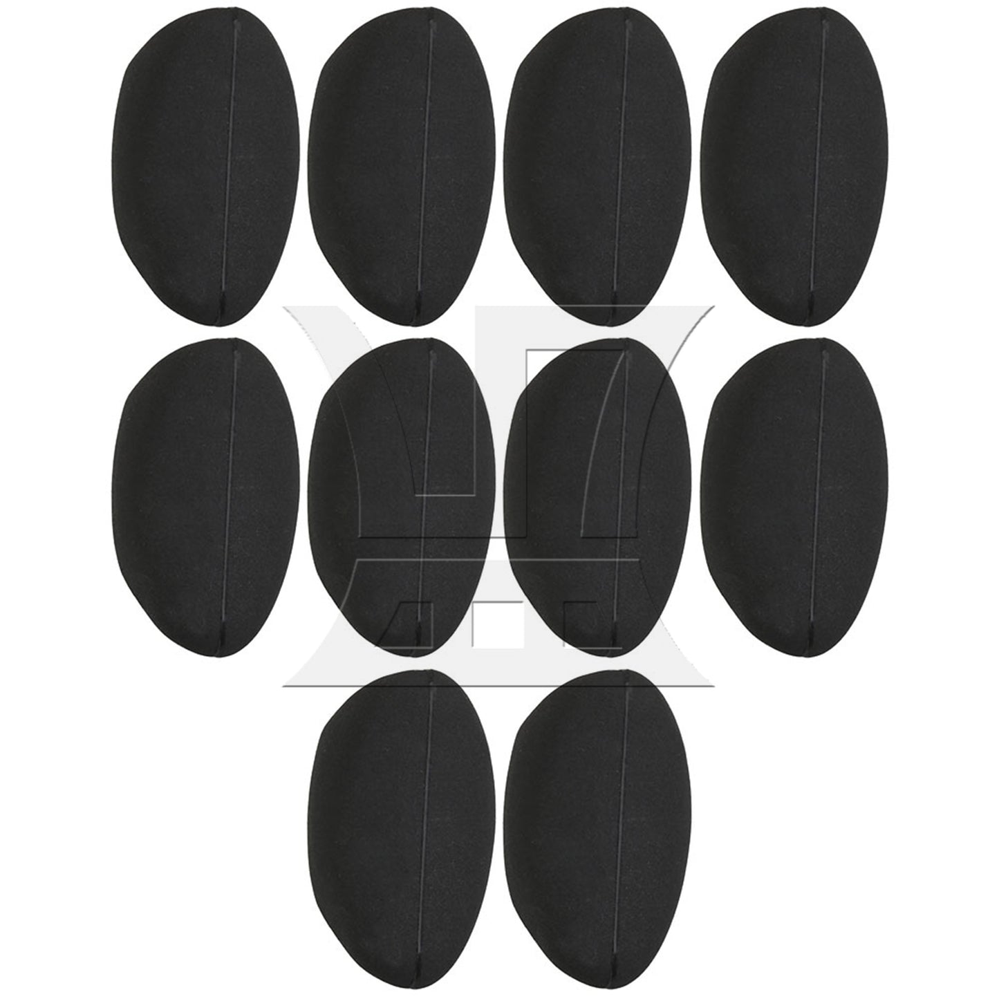 4.1x2.4cm Black Rubber Thumb Rest Cushion Flute Finger Rest Pad
