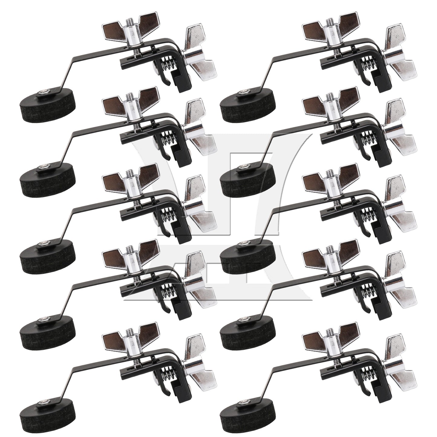 Percussion Parts Black Metal Rack Drum Tone Control Drum Silencer w/ Knob