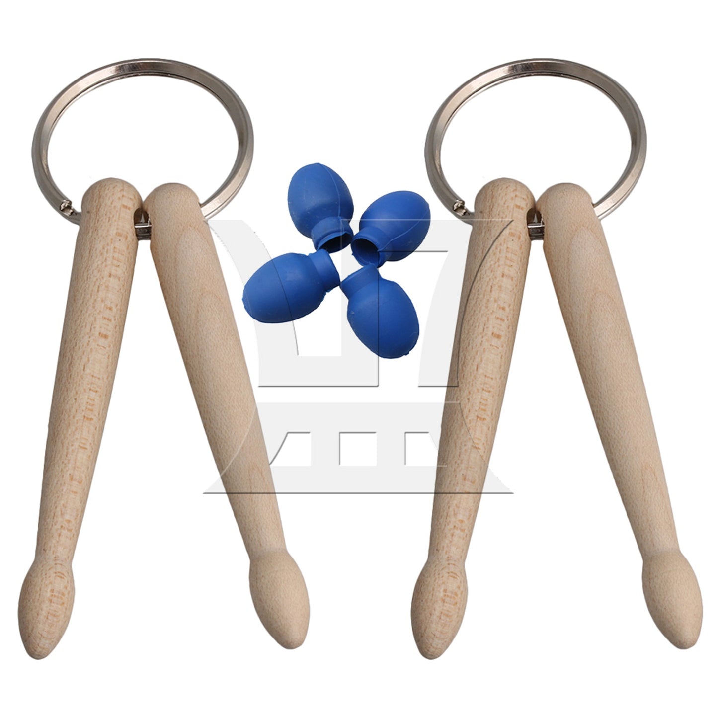 Mini Drum 2 Sticks Keychain Wood Drumsticks Key Ring Chain Percussion