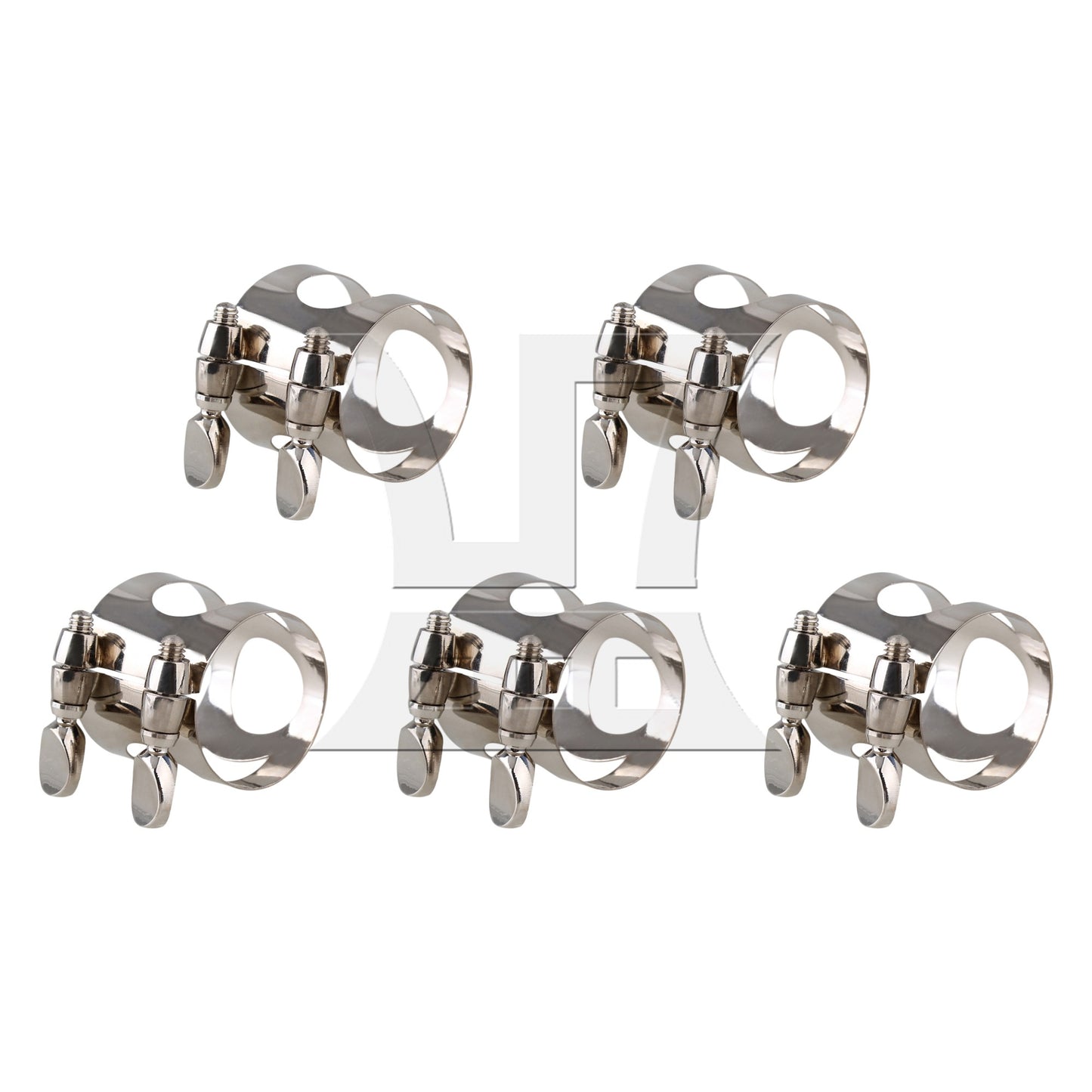 Nickel Plated Clarinet Double Screws Adjust Mouthpiece Ligature