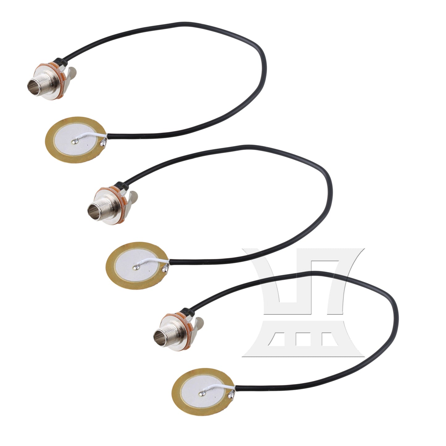 Guitar Transducer Pre-Wired Amplifier Piezo 1/4" Jack Pickup Mic Contact