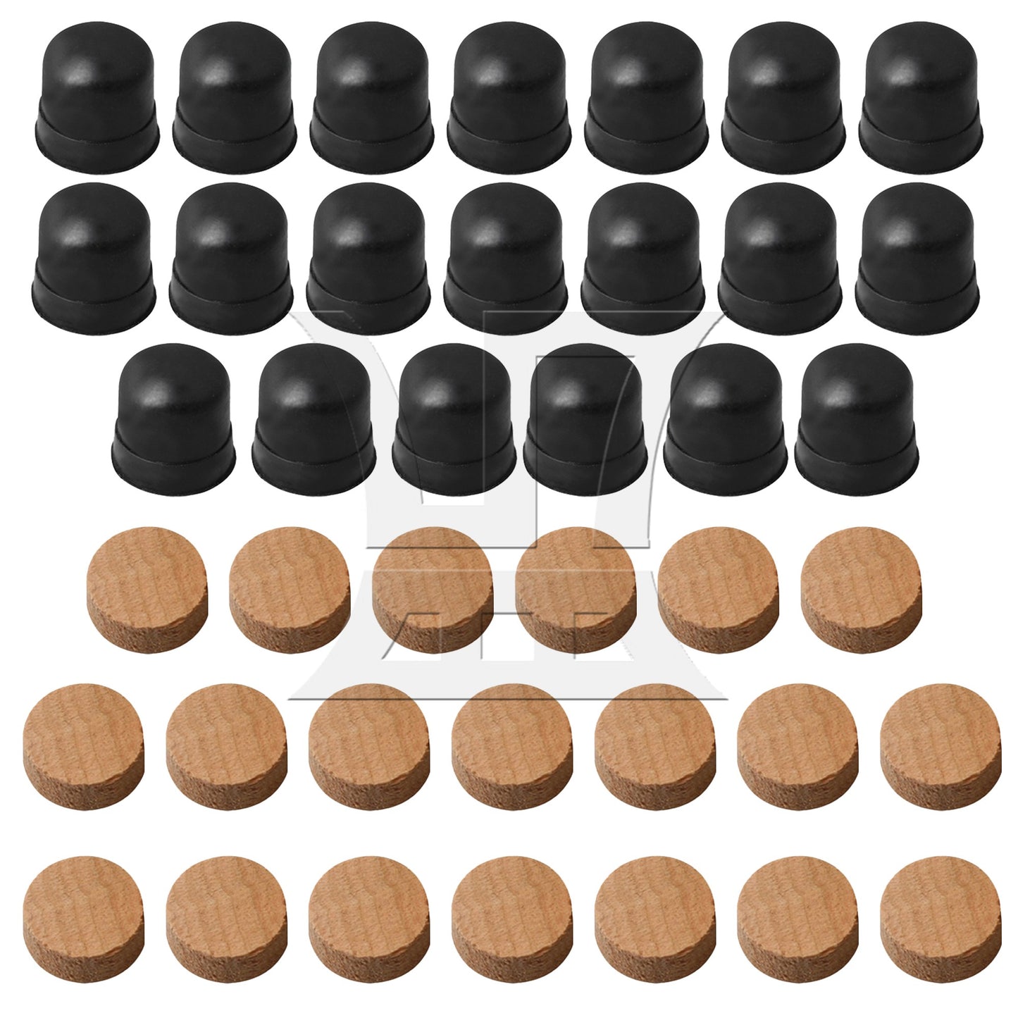 20PCS Black Trombone Slide Rubber End Tip Bumper for Trombone Repair Accessory