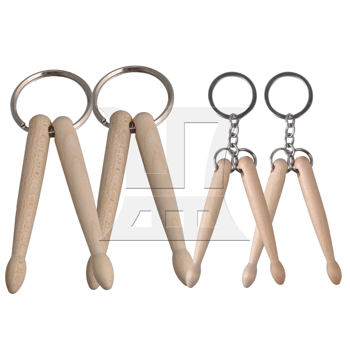 Mini Drum 2 Sticks Keychain Wood Drumsticks Key Ring Chain Percussion