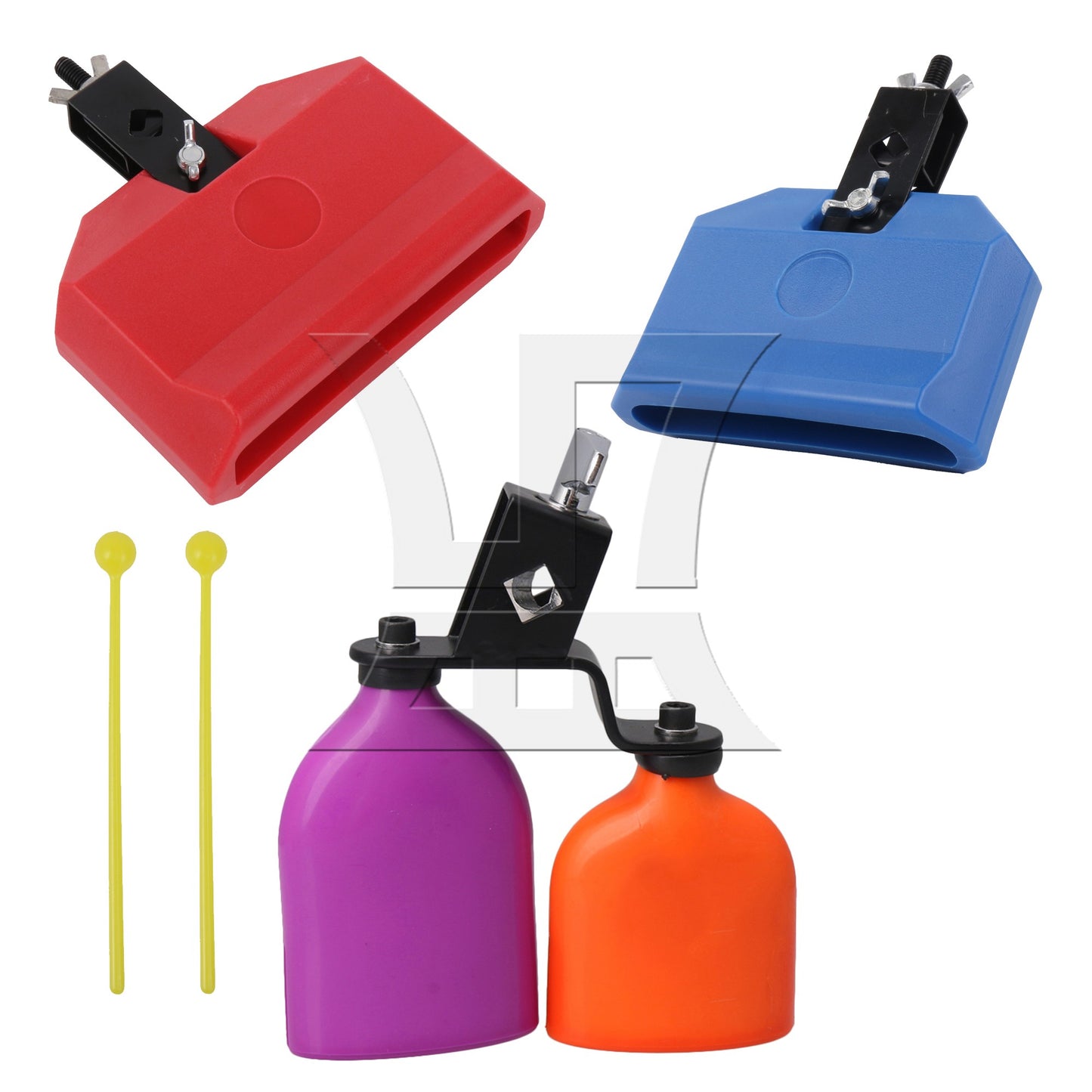 10mm Diameter Latin Drum Block Purple & Red Musical Instrument Kit Accessory