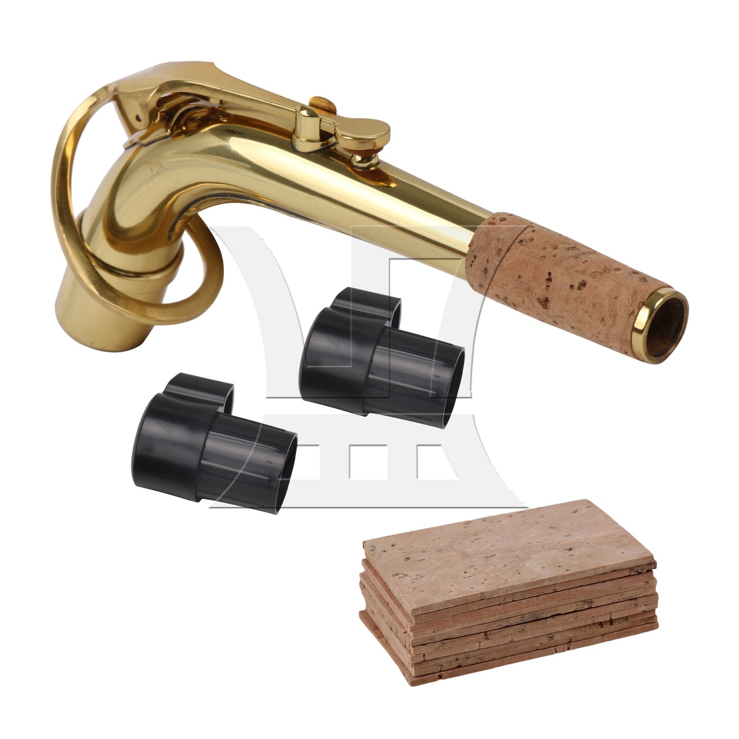 2.1cm Connector Dia Golden Saxophone Bend Neck for Alto Saxophone Part