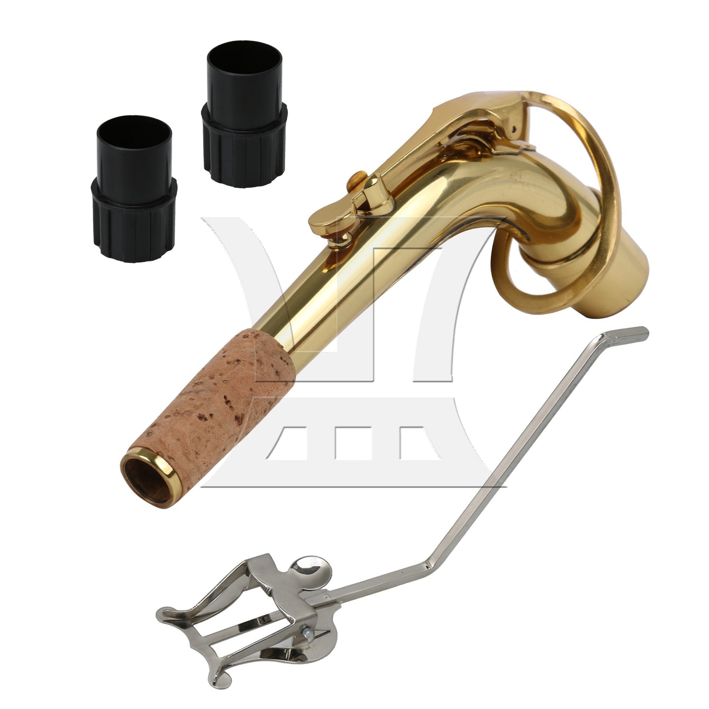 2.1cm Connector Dia Golden Saxophone Bend Neck for Alto Saxophone Part