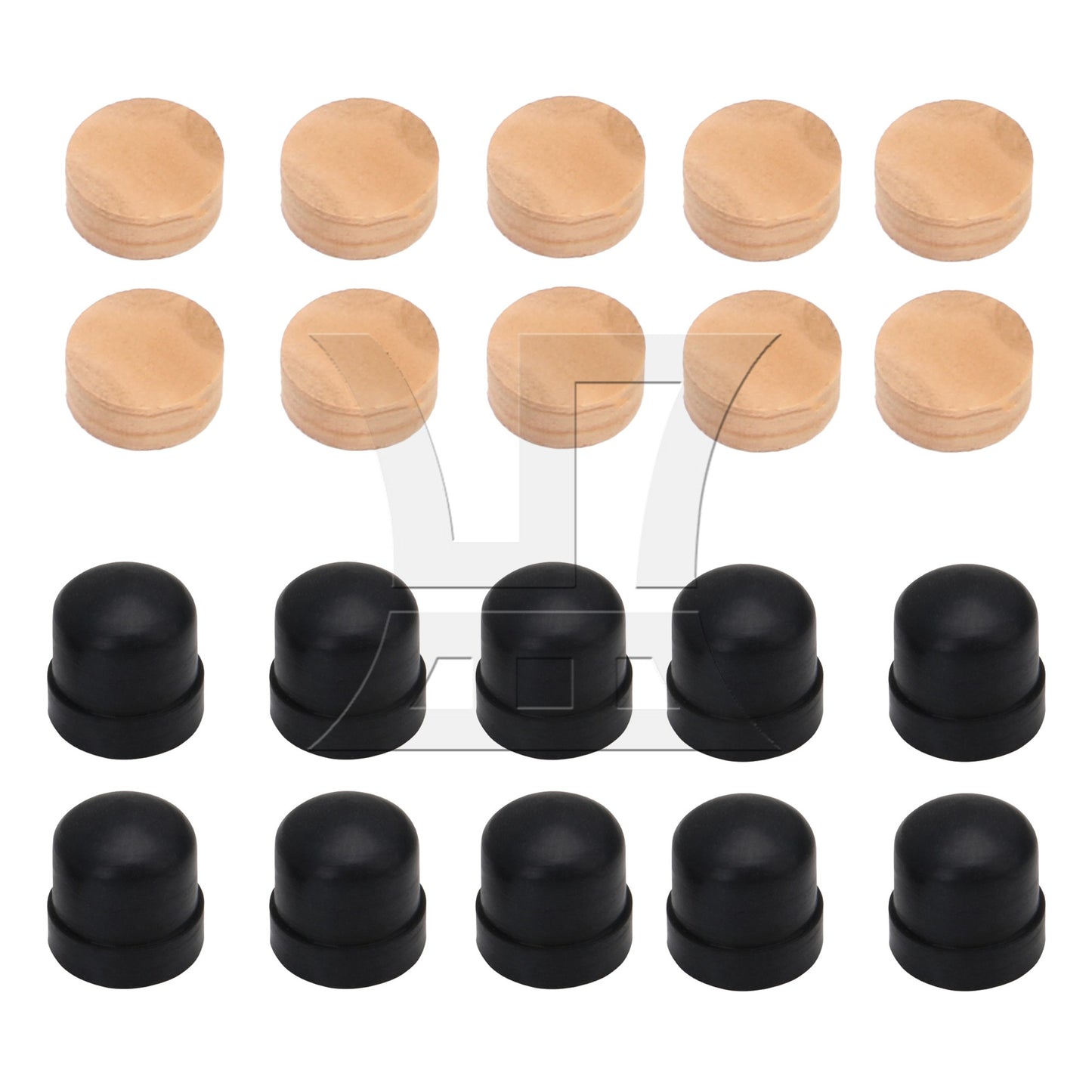 5 Pieces Trombone Slide Rubber End Tips & Cork Pads for Trombone Repairing