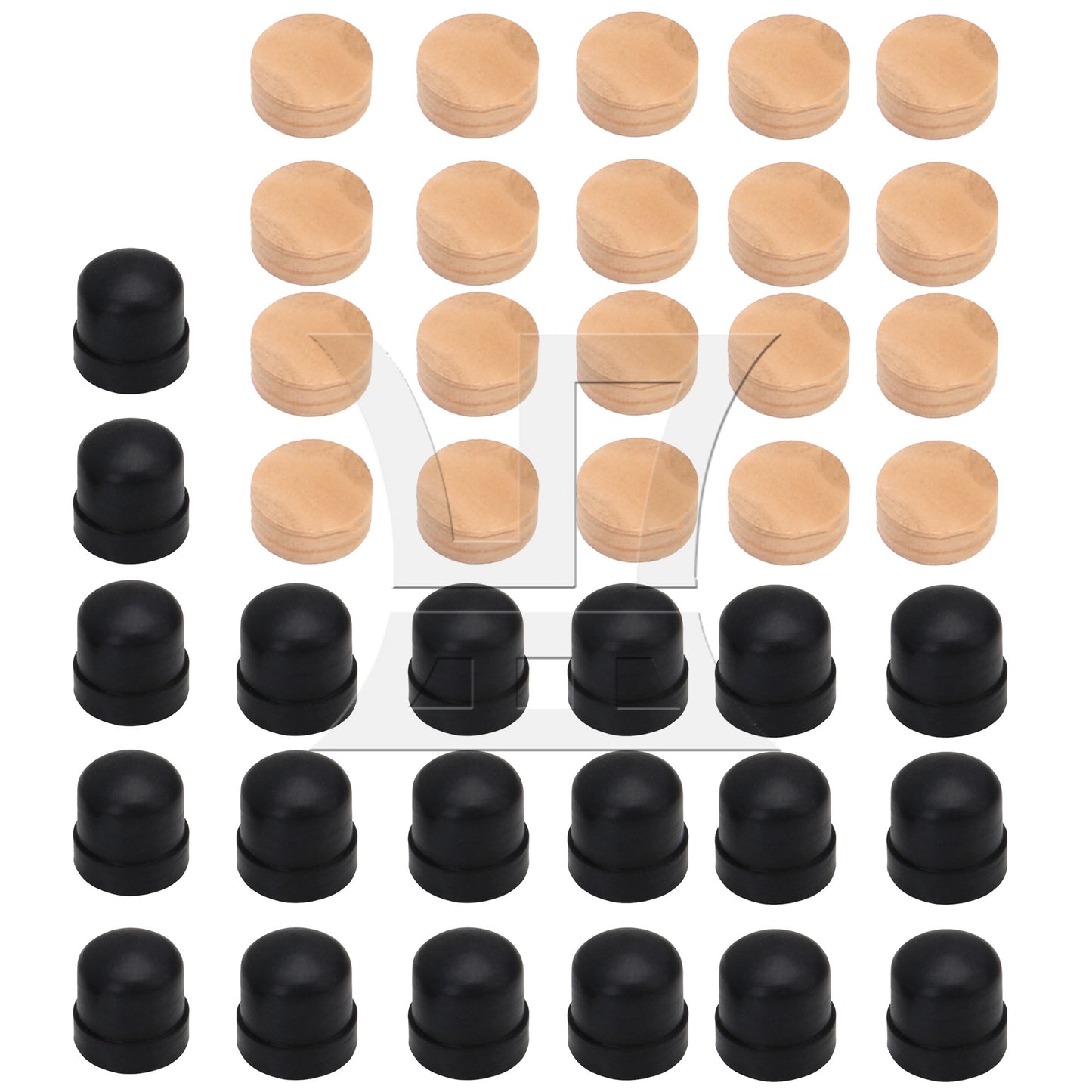 5 Pieces Trombone Slide Rubber End Tips & Cork Pads for Trombone Repairing