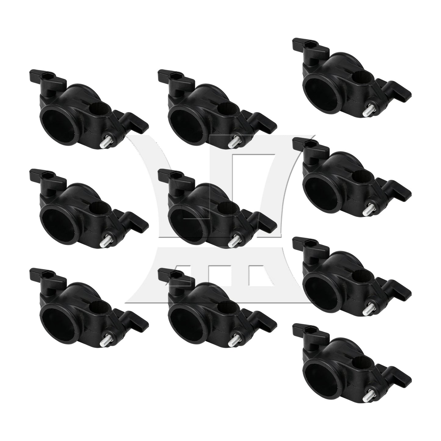 Black CR-19 Electronic Drums Rack T Clamp Tube Engineering Plastics 19mm Dia