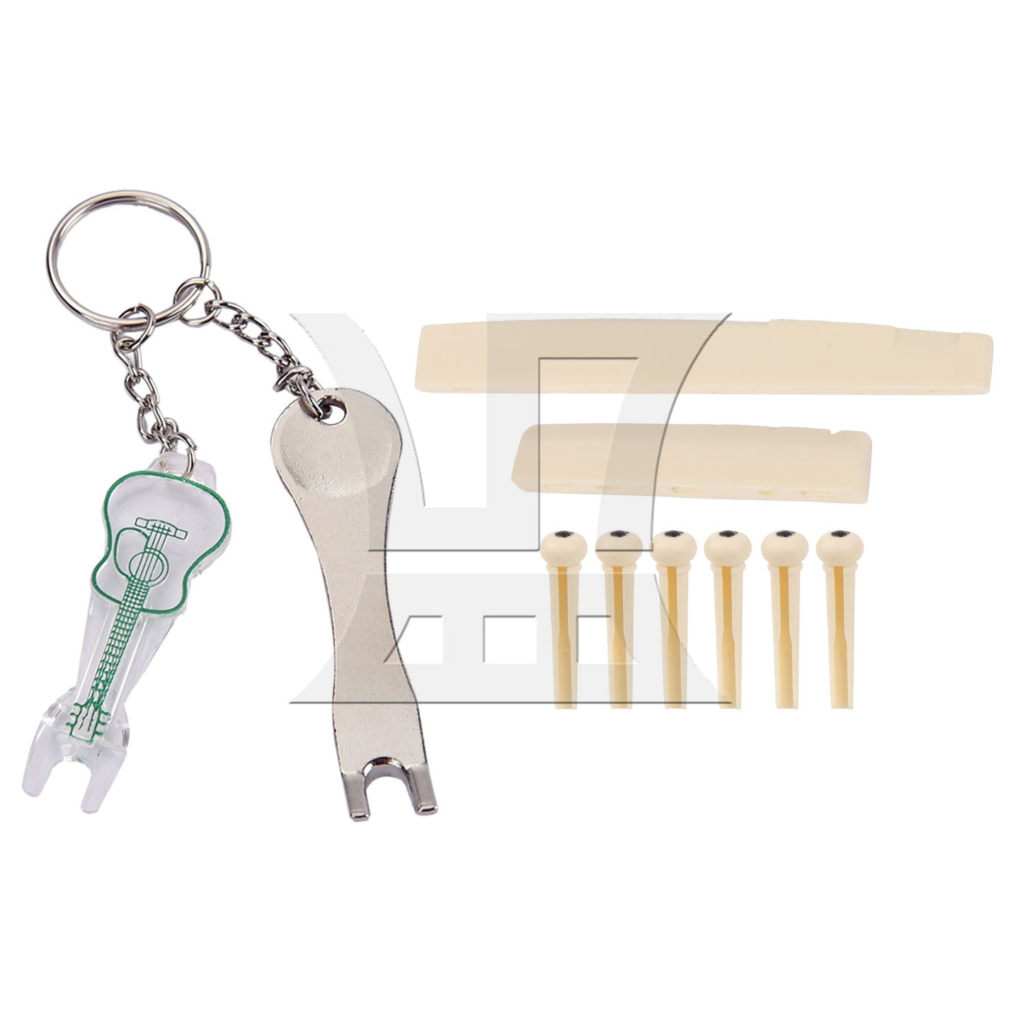 Cream Acoustic Guitar Bridge Pins\ saddle\ Nut Set