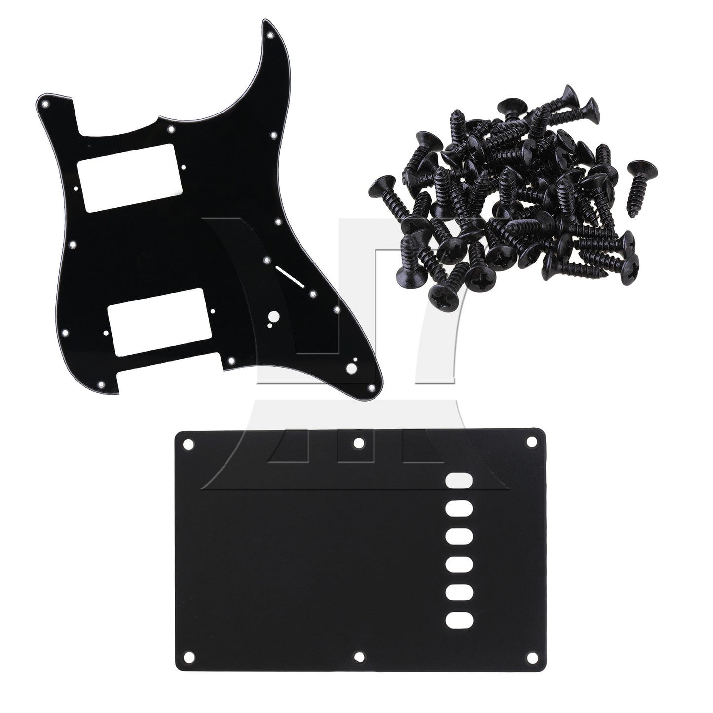 Standard Pickguard 3 Ply Double Humbucker HH Electric Guitar Scratchplate Black