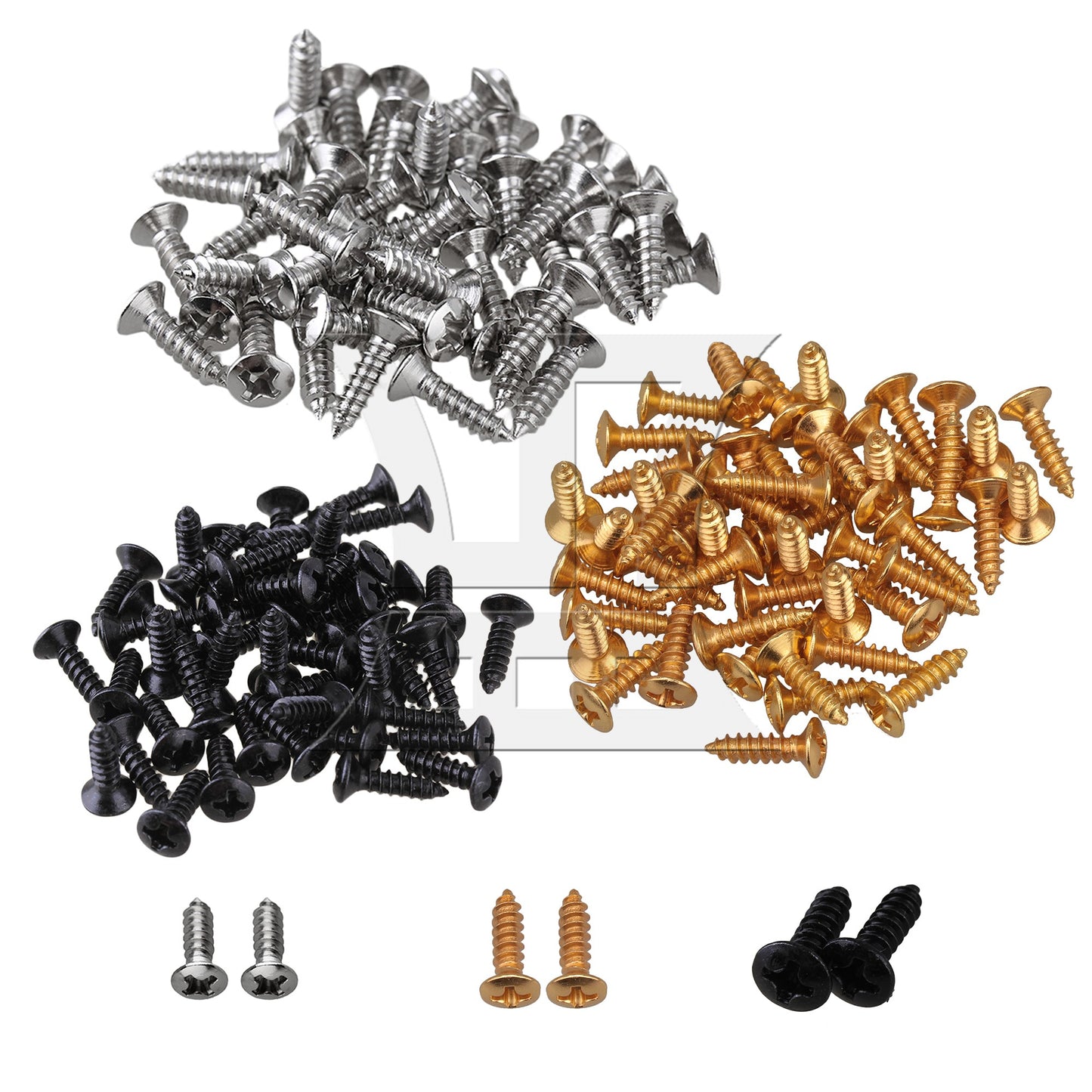50 x Chrome Guitar Bass Pickguard Screws For Guitar