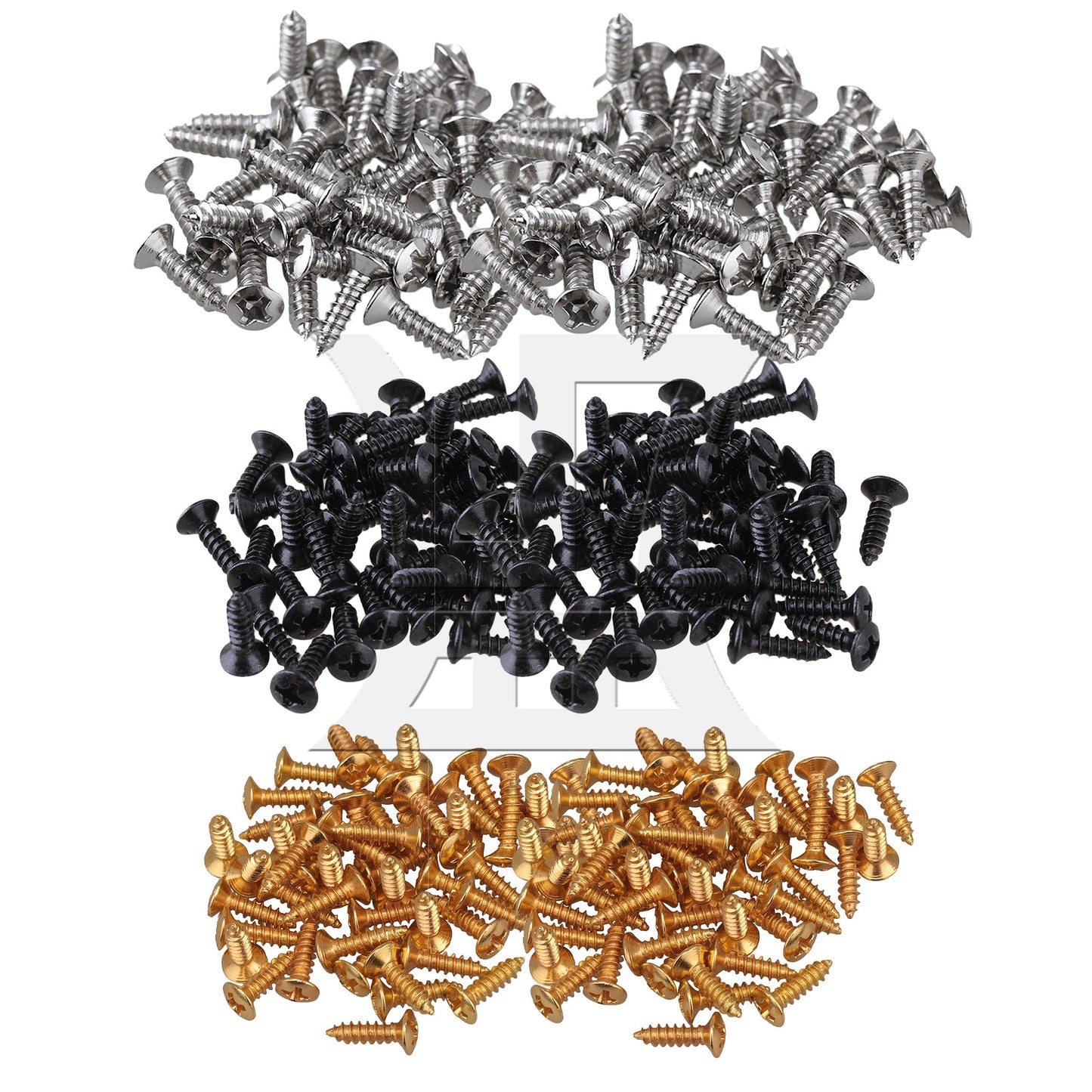 50 x Chrome Guitar Bass Pickguard Screws For Guitar