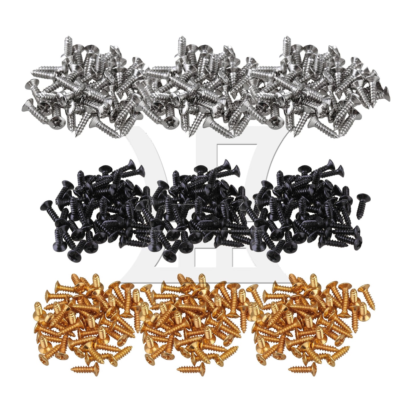 50 x Chrome Guitar Bass Pickguard Screws For Guitar