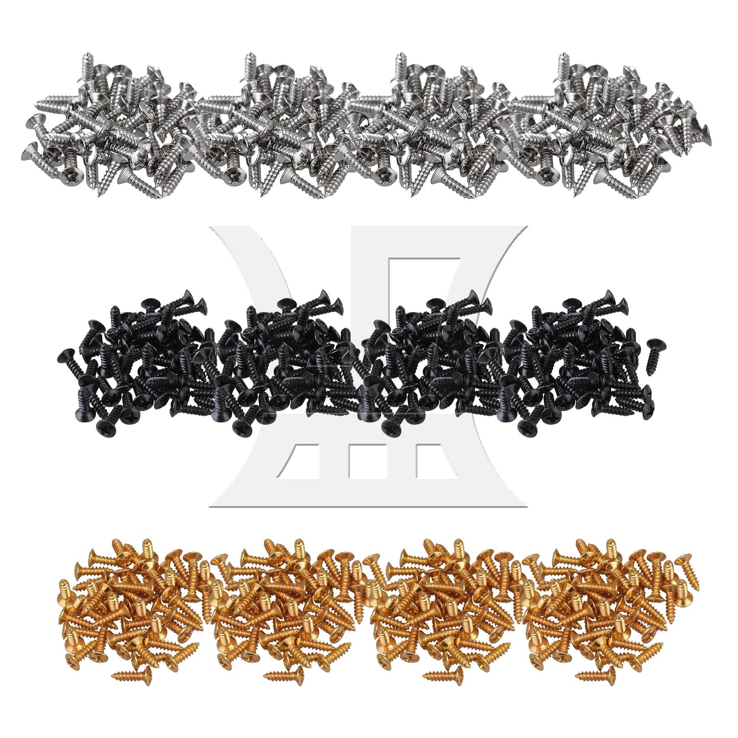 50 x Chrome Guitar Bass Pickguard Screws For Guitar