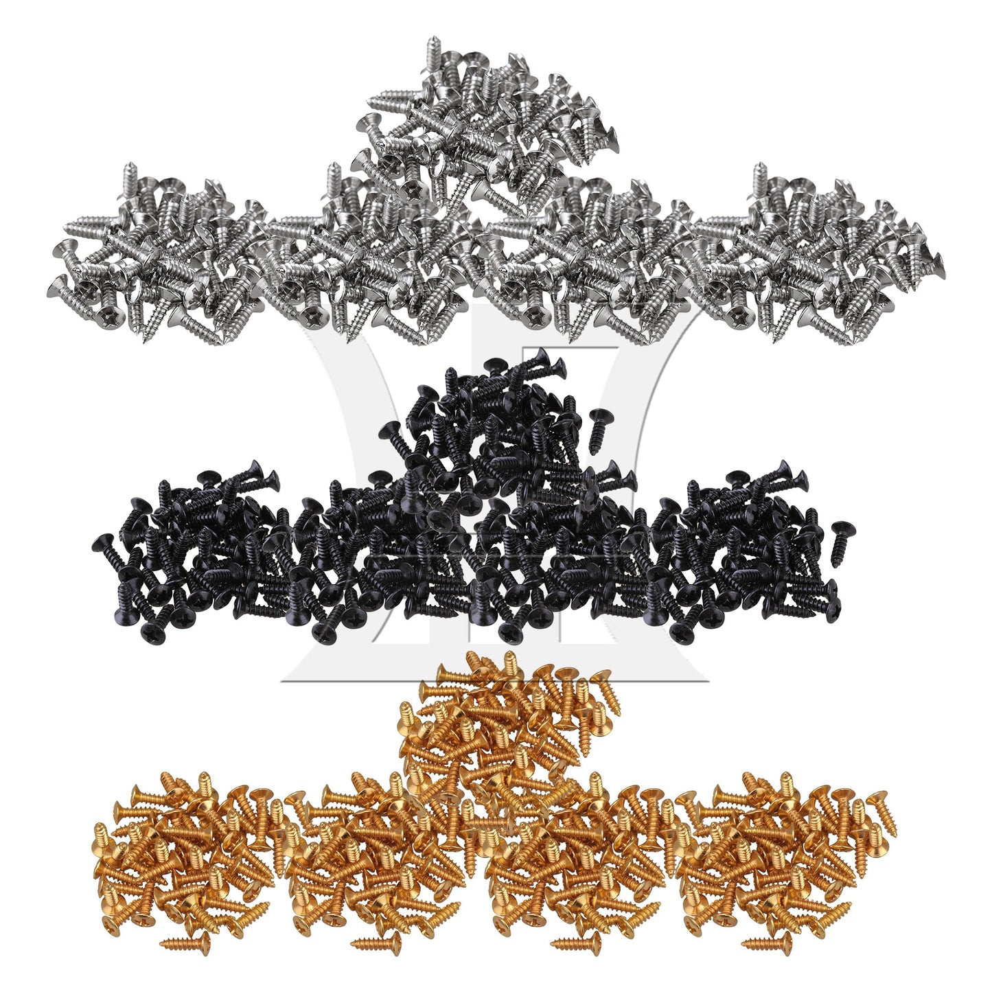 50 x Chrome Guitar Bass Pickguard Screws For Guitar