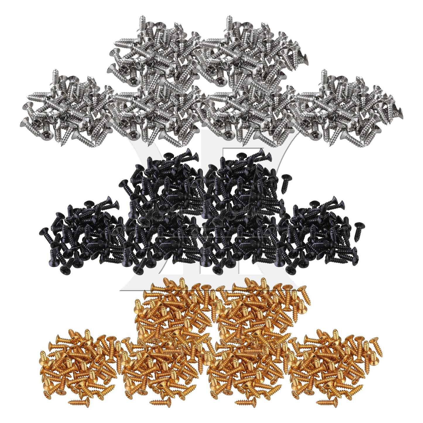 50 x Chrome Guitar Bass Pickguard Screws For Guitar