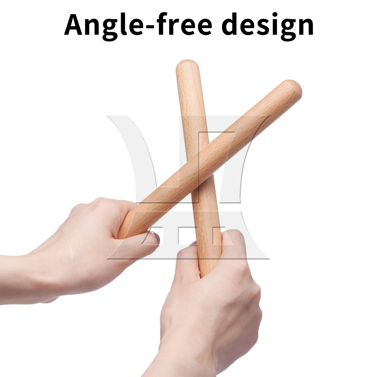 4Pieces Classical Wood Claves for Percussion Instruments 7.87 x 0.75 inches