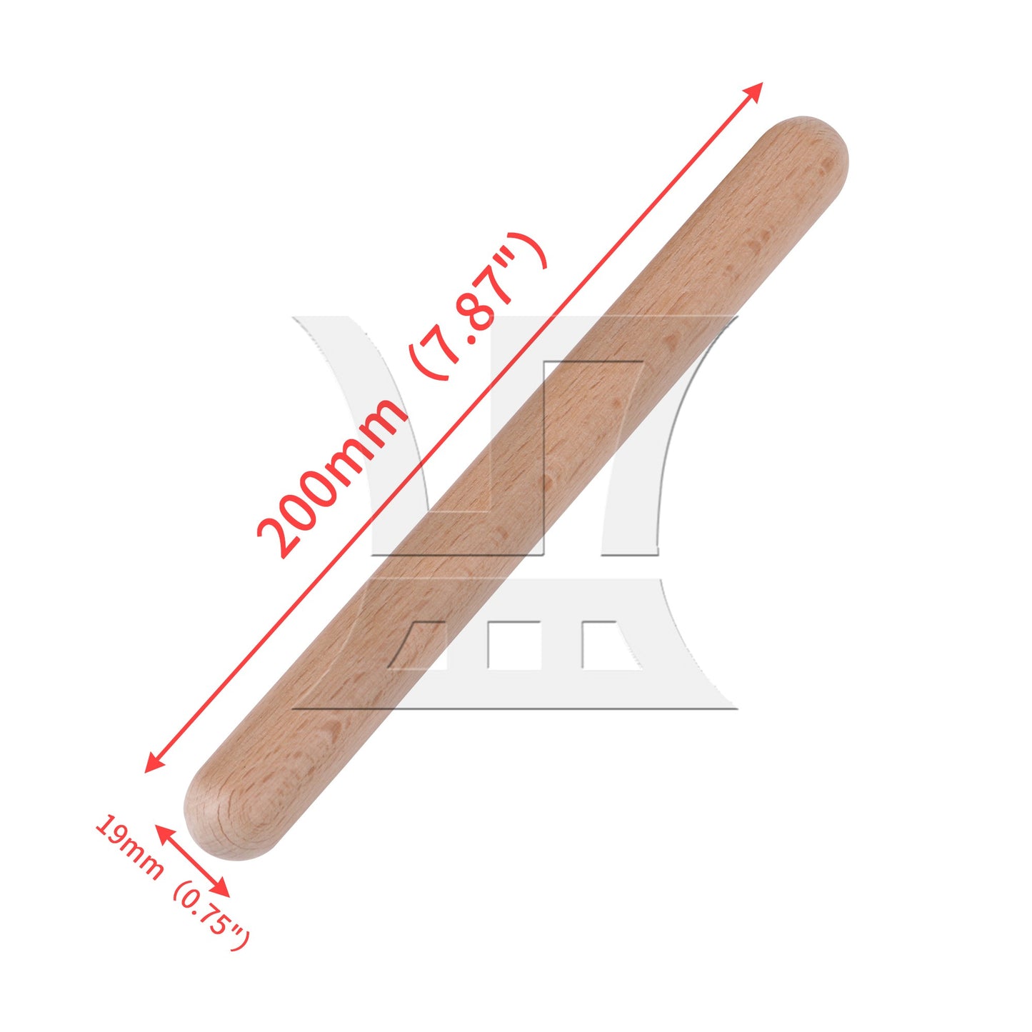 4Pieces Classical Wood Claves for Percussion Instruments 7.87 x 0.75 inches