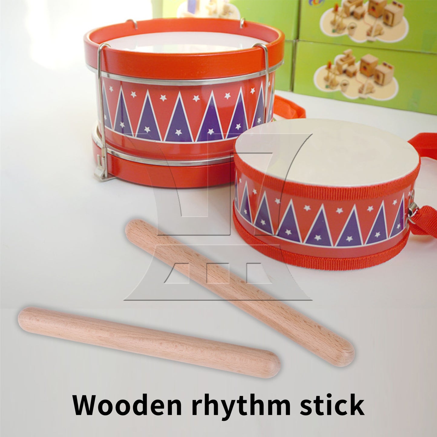 4Pieces Classical Wood Claves for Percussion Instruments 7.87 x 0.75 inches