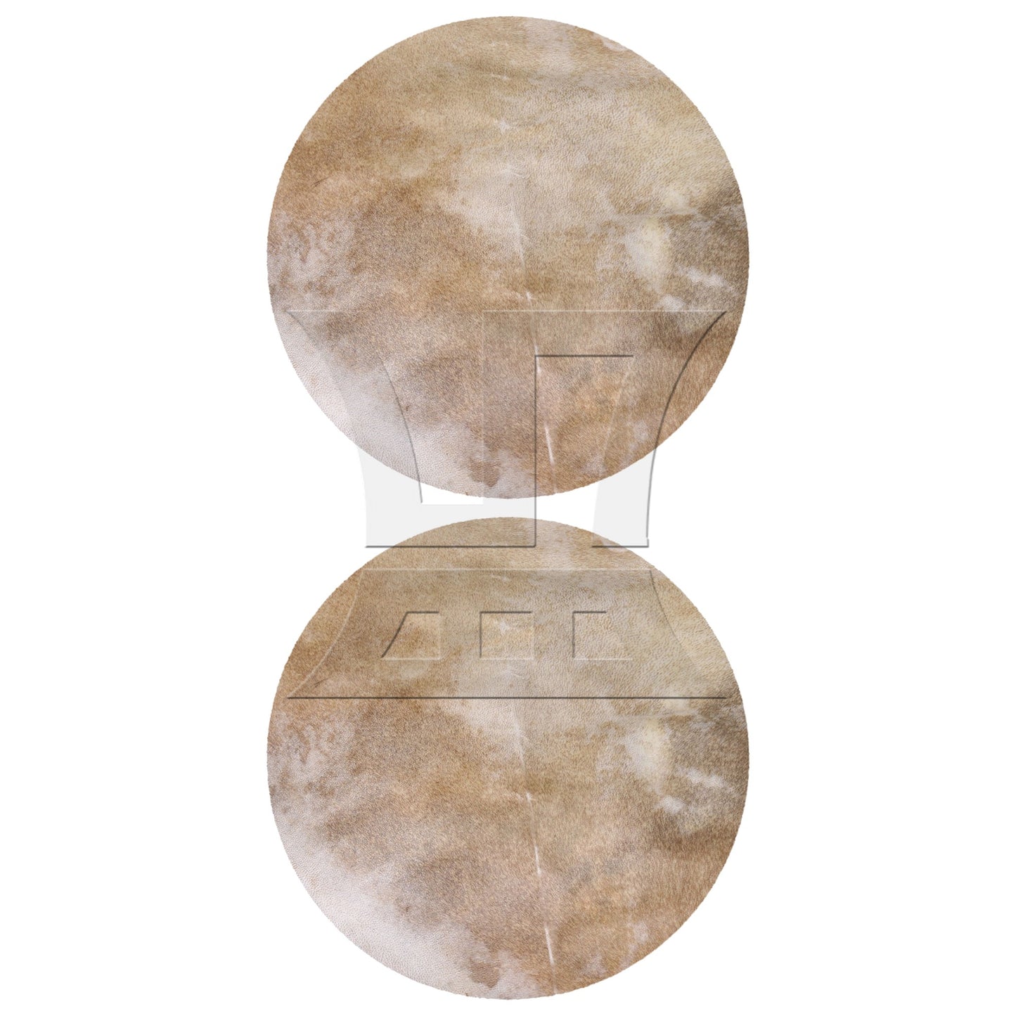 Skin Drums Head for 12 inch African Tambourine Head Replacement Yellow